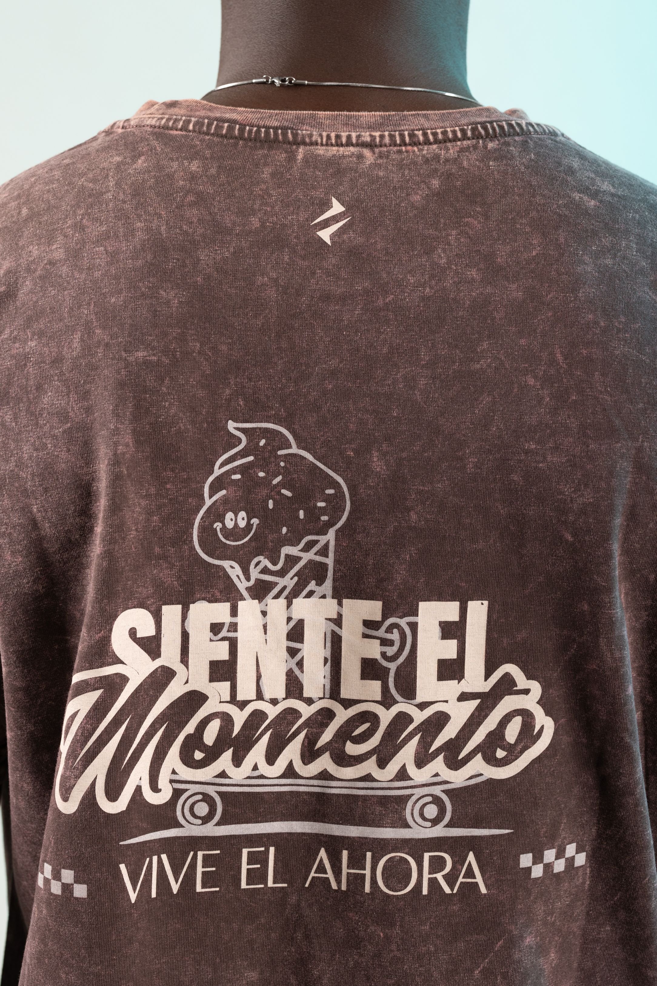 Siente El Momento Oak Coffee Yıkamalı Oversize Tshirt
