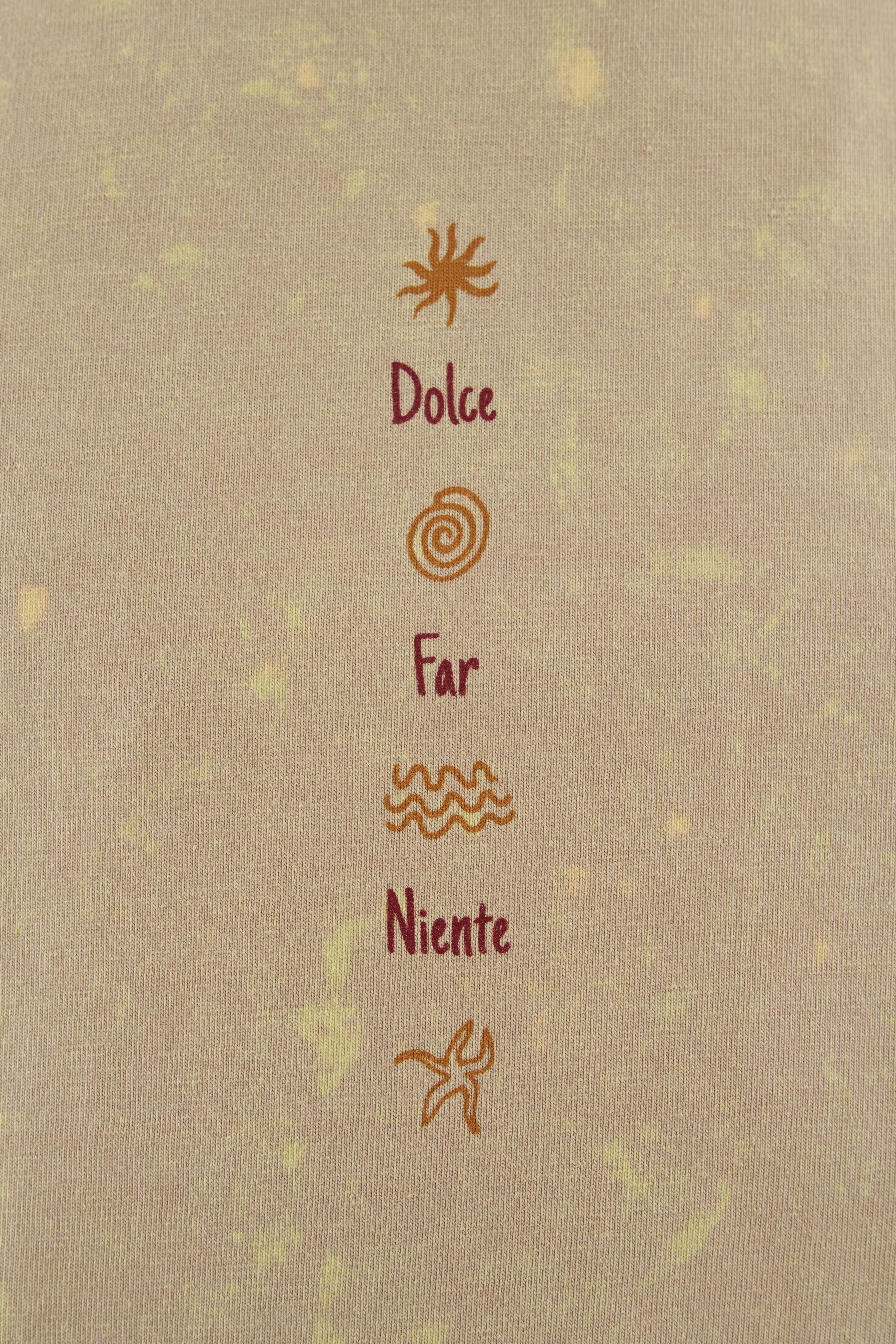 Dolce Far Niente Soft Bej Yıkamalı Oversize Tshirt