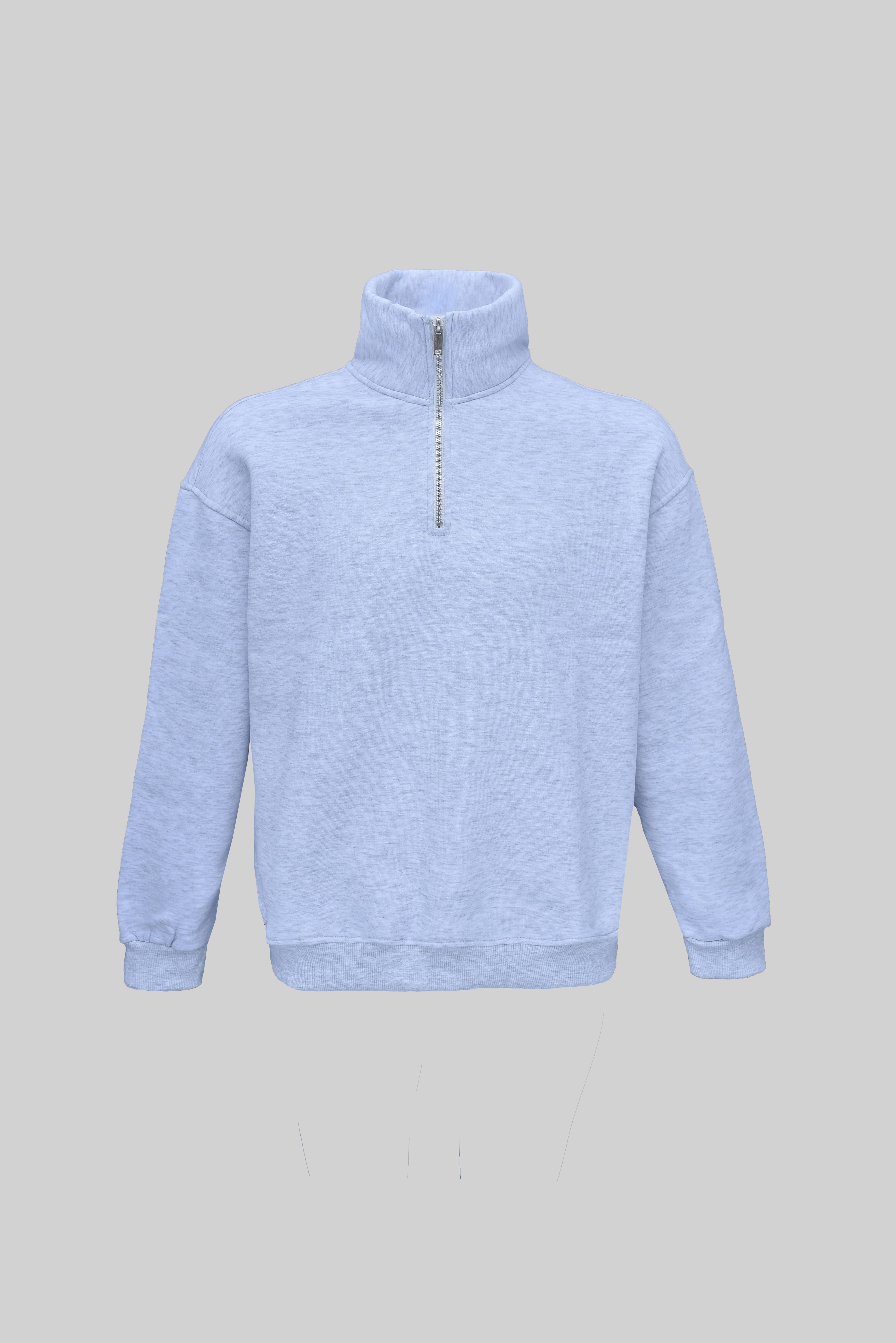 Half Zip Sweatshirt Gri Melanj