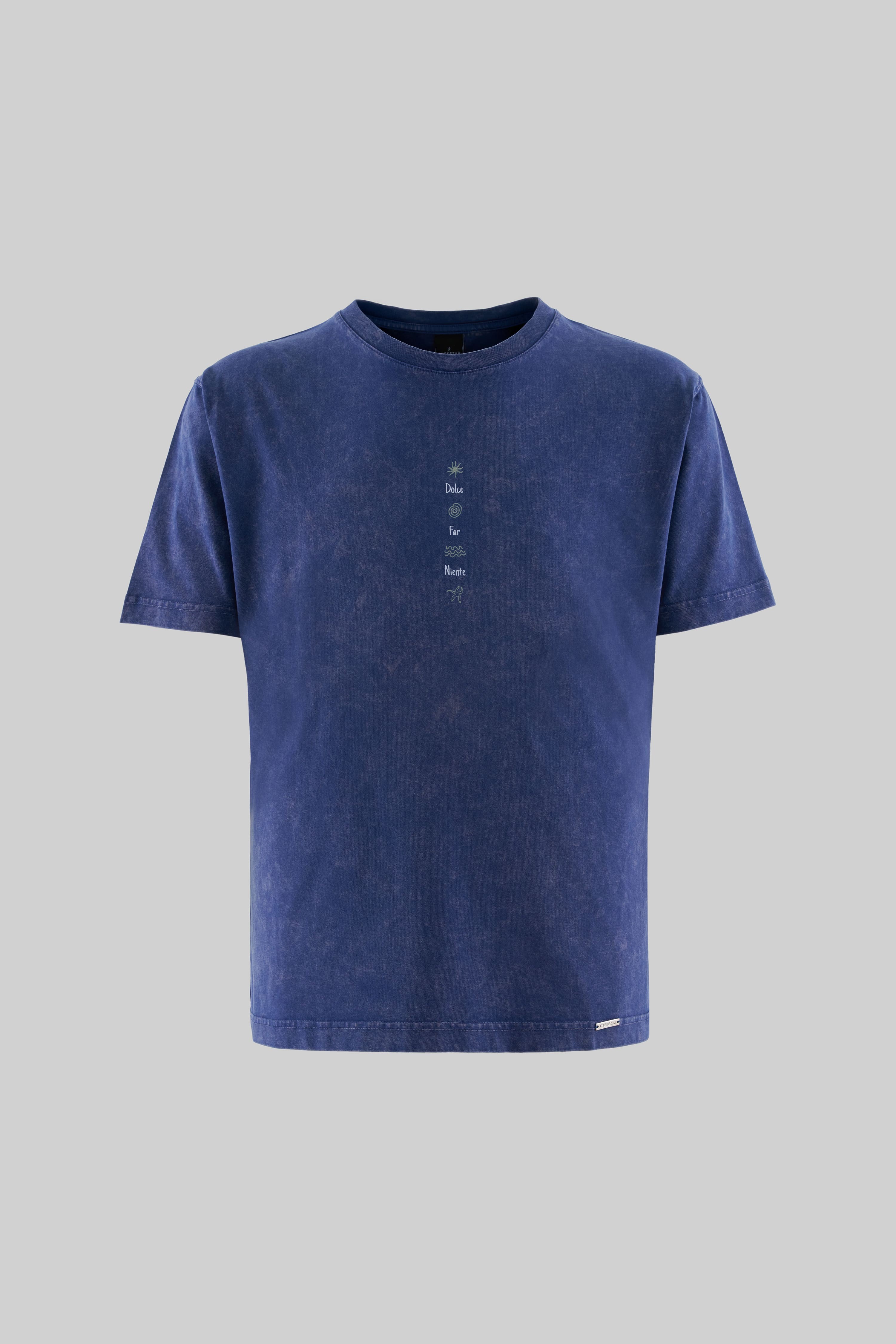 Dolce Far Niente Midnight Blue Yıkamalı Oversize Tshirt