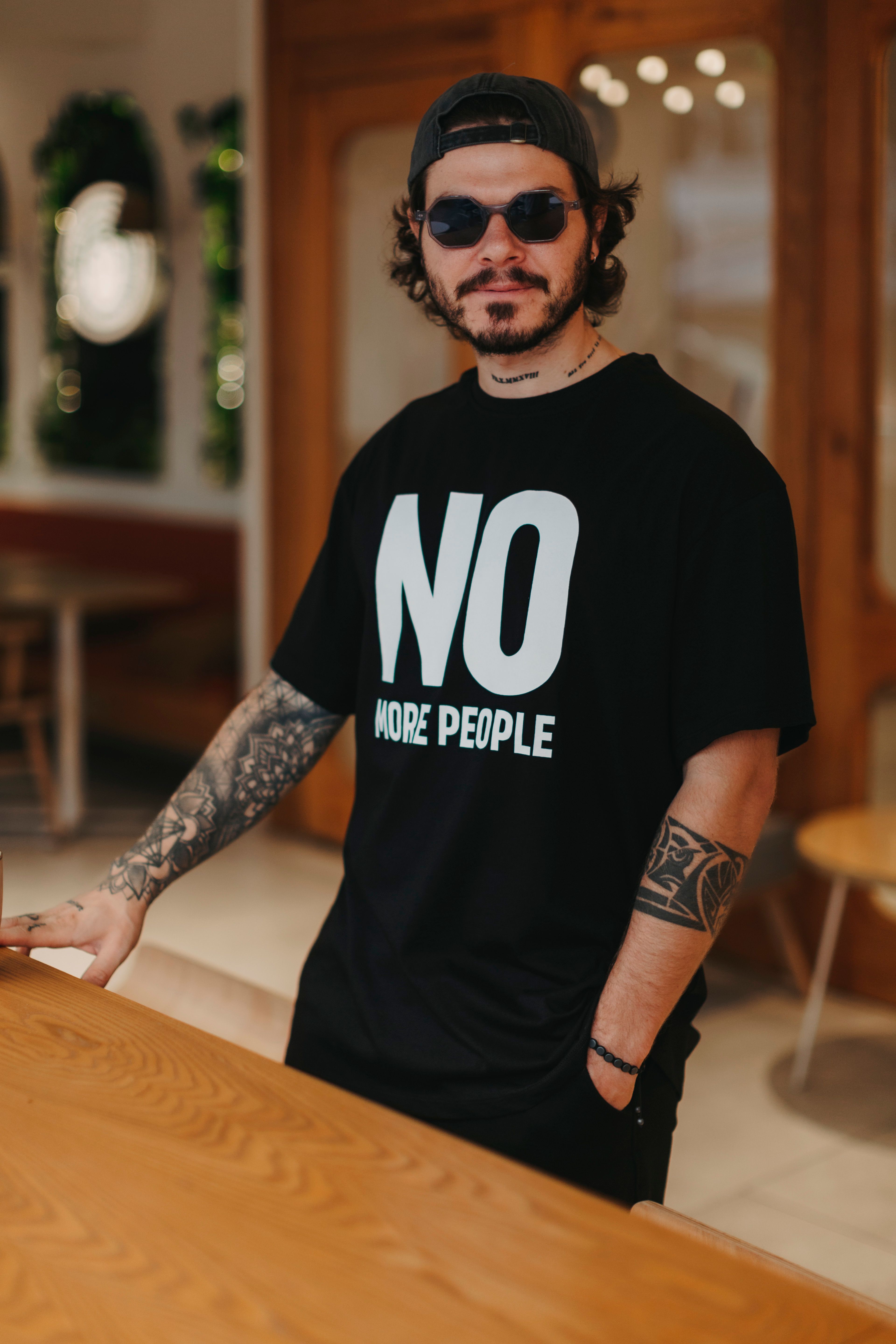 No More People - Black Oversize Tshirt