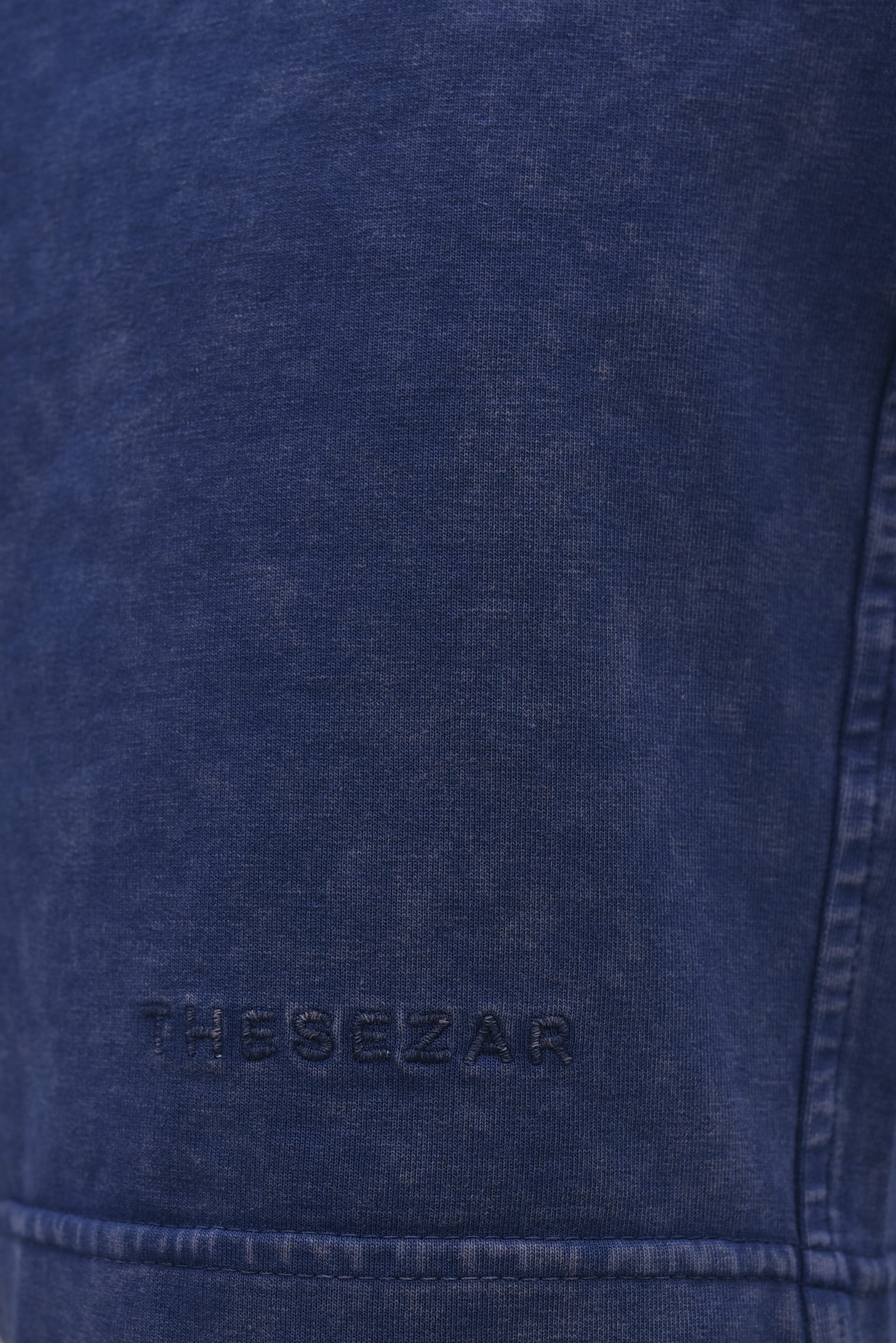  Midnight Blue Yıkamalı Relax Fit Şort