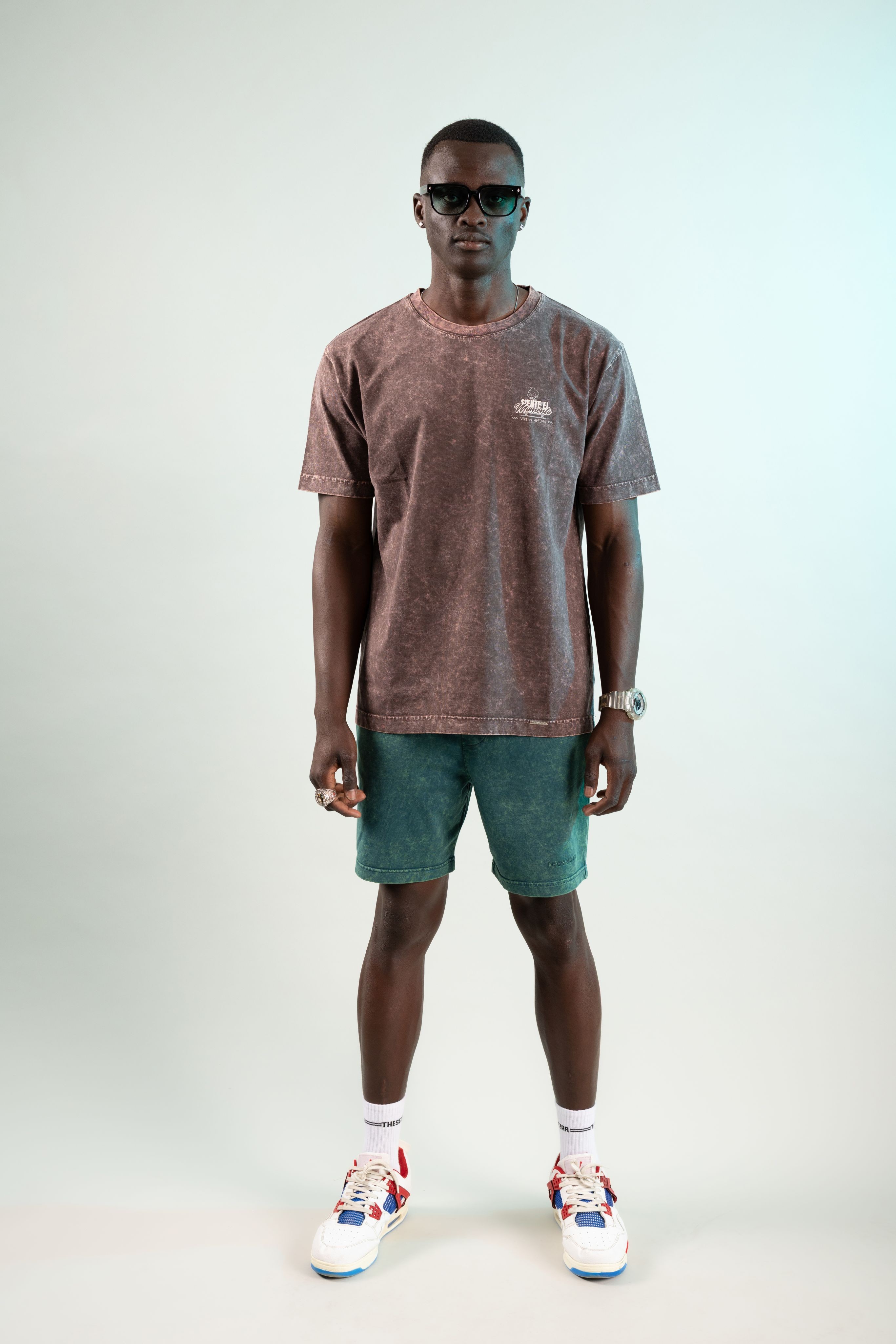 Siente El Momento Oak Coffee Yıkamalı Oversize Tshirt