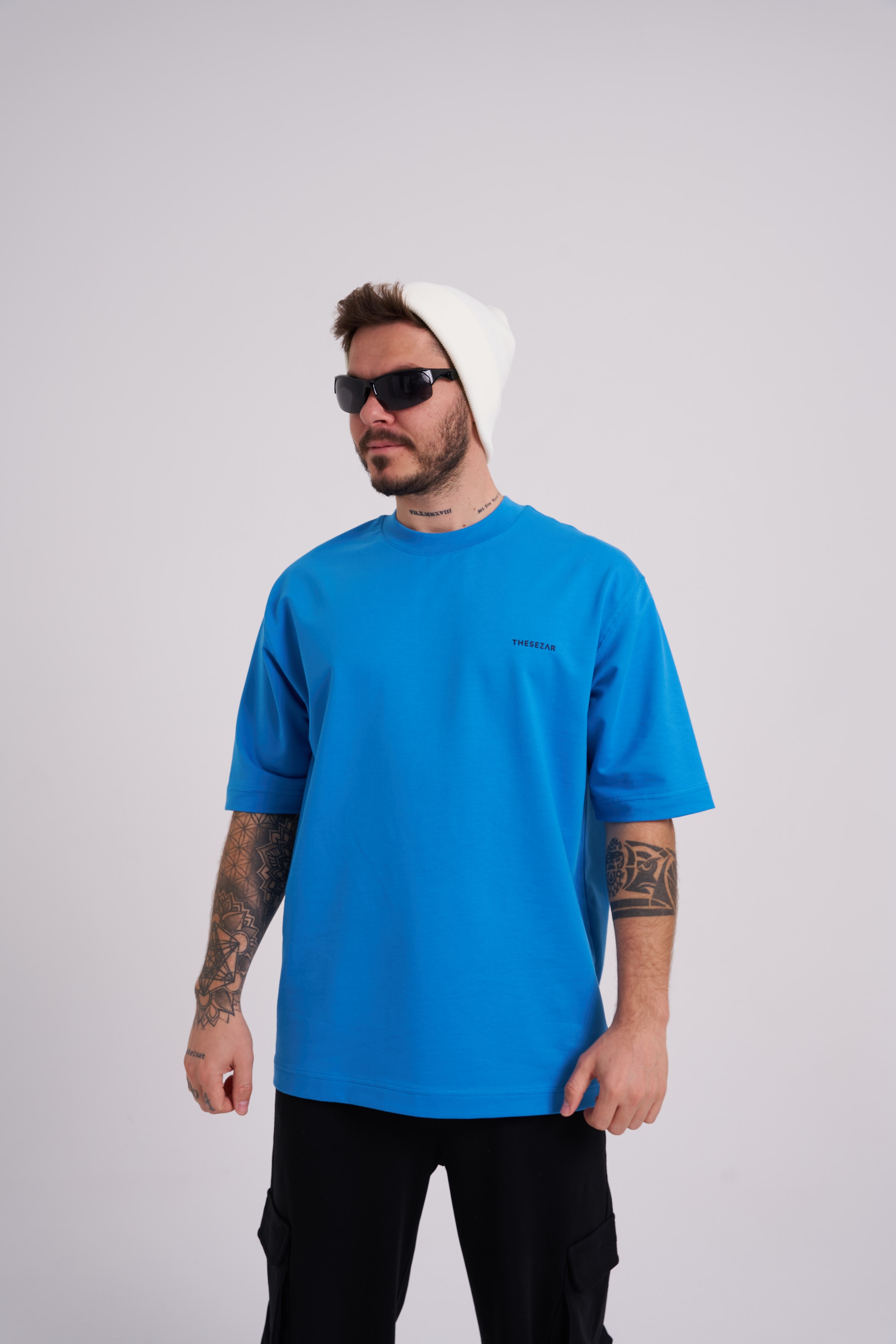 Filipin Mavi Oversize Tshirt