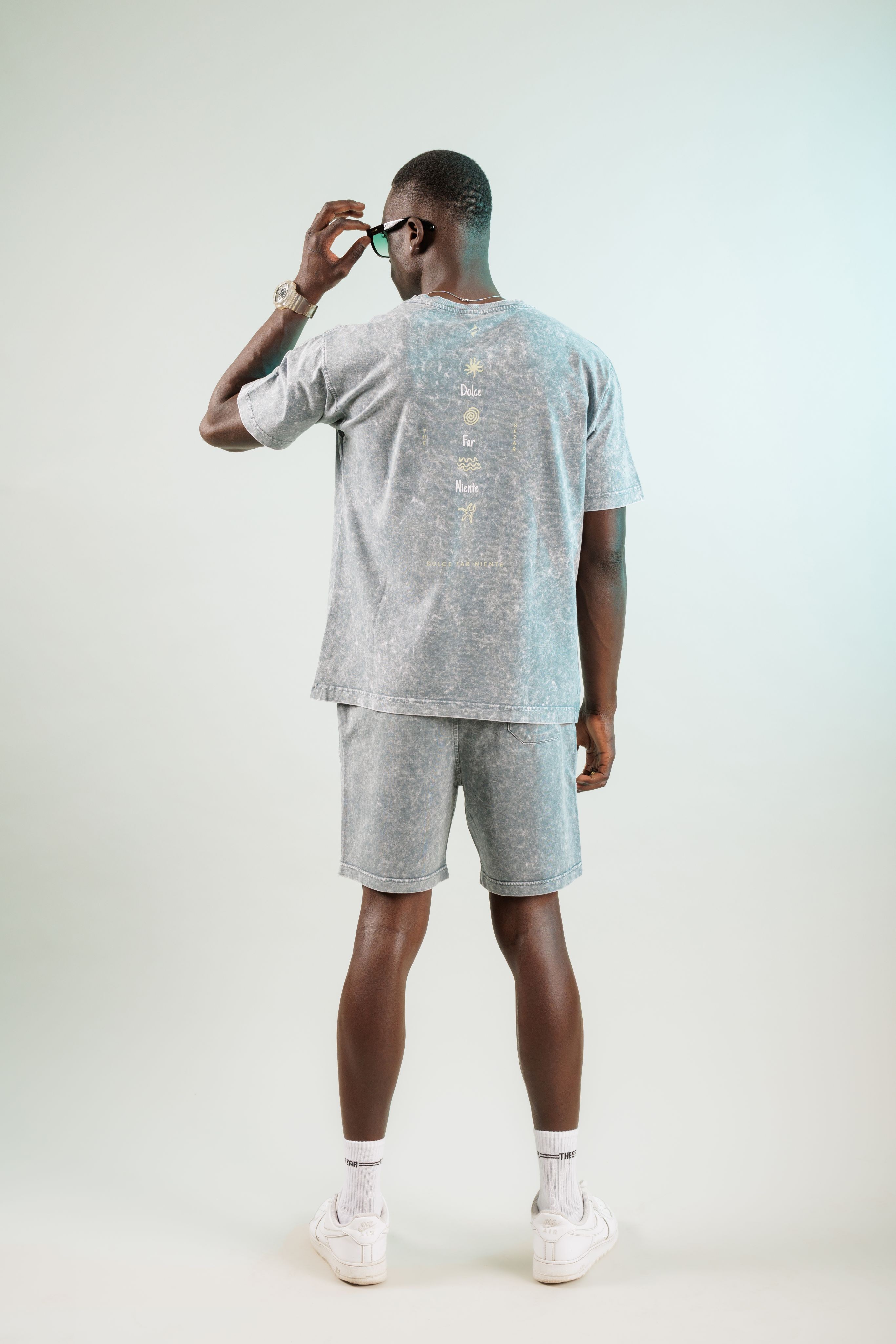 Dolce Far Niente Antrasit Yıkamalı Oversize Tshirt