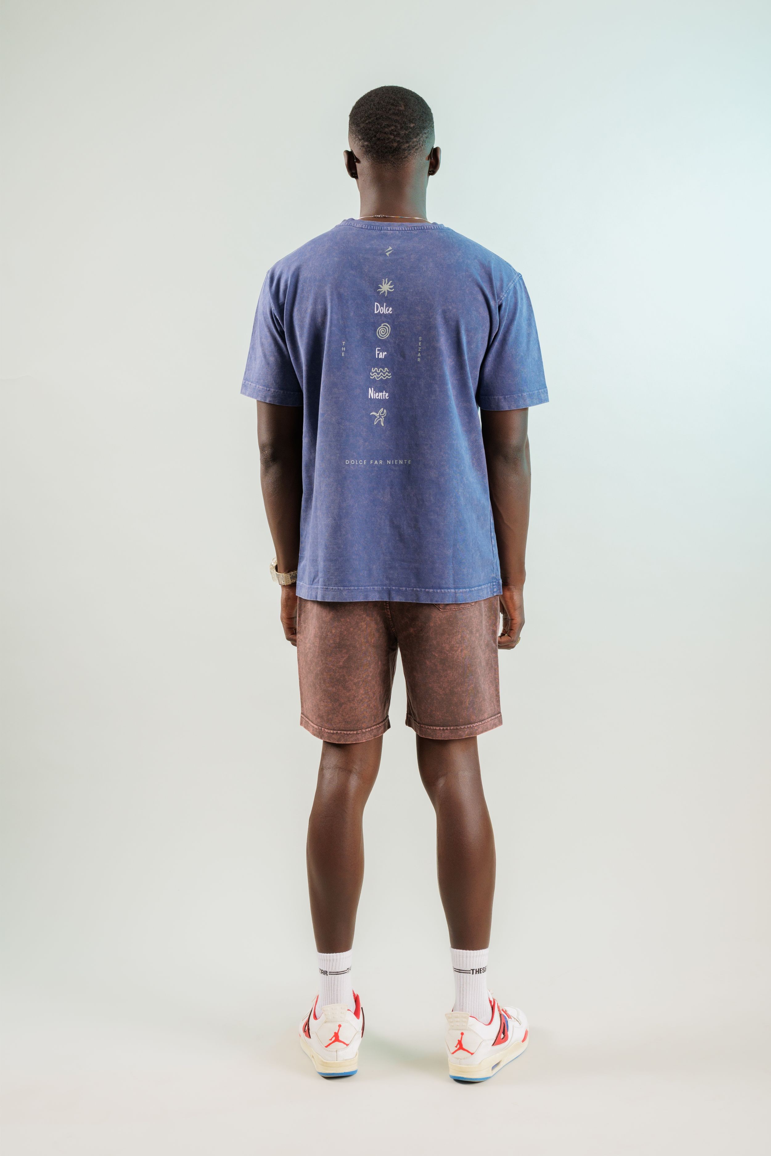 Dolce Far Niente Midnight Blue Yıkamalı Oversize Tshirt