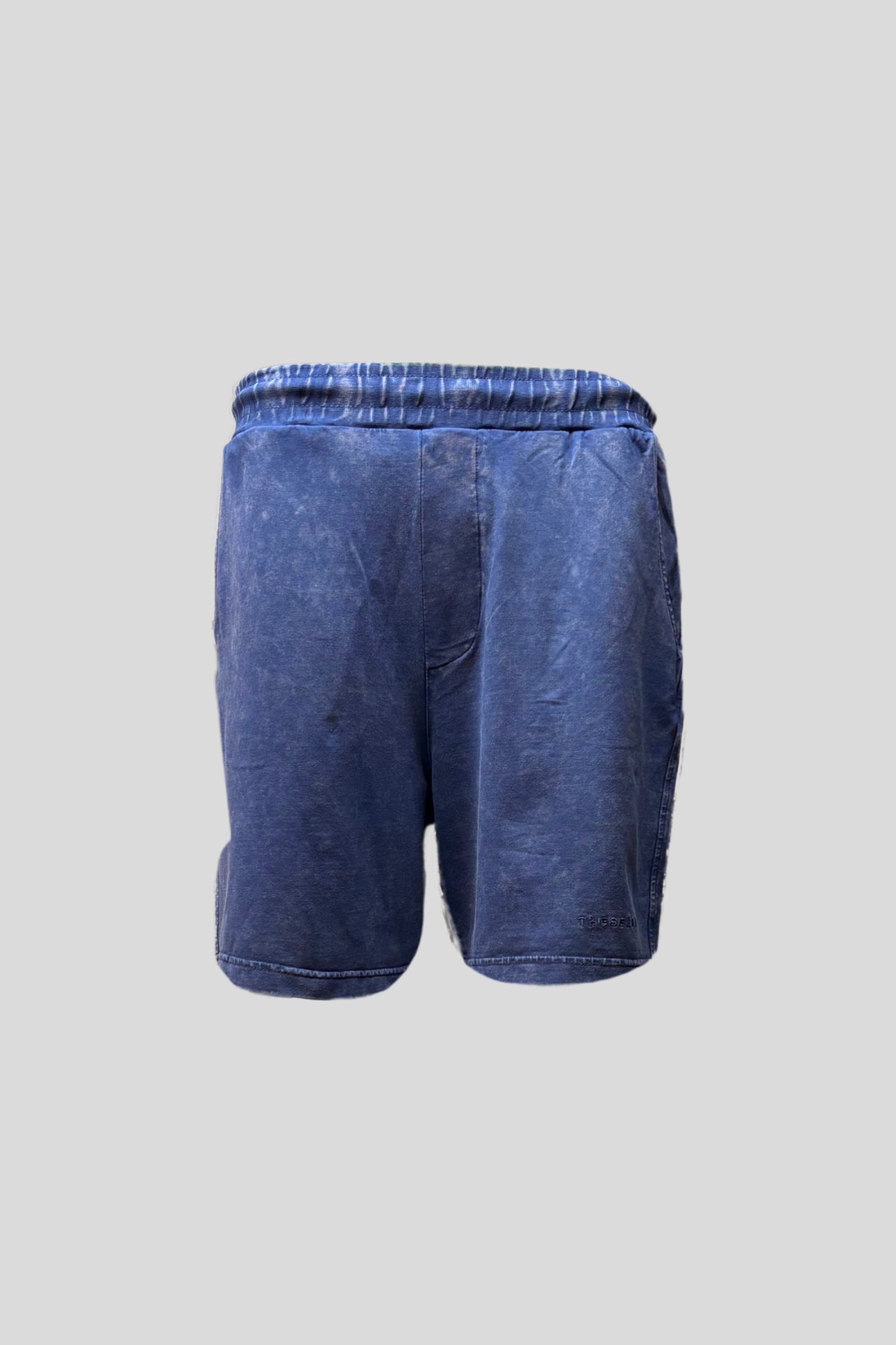  Midnight Blue Yıkamalı Relax Fit Şort