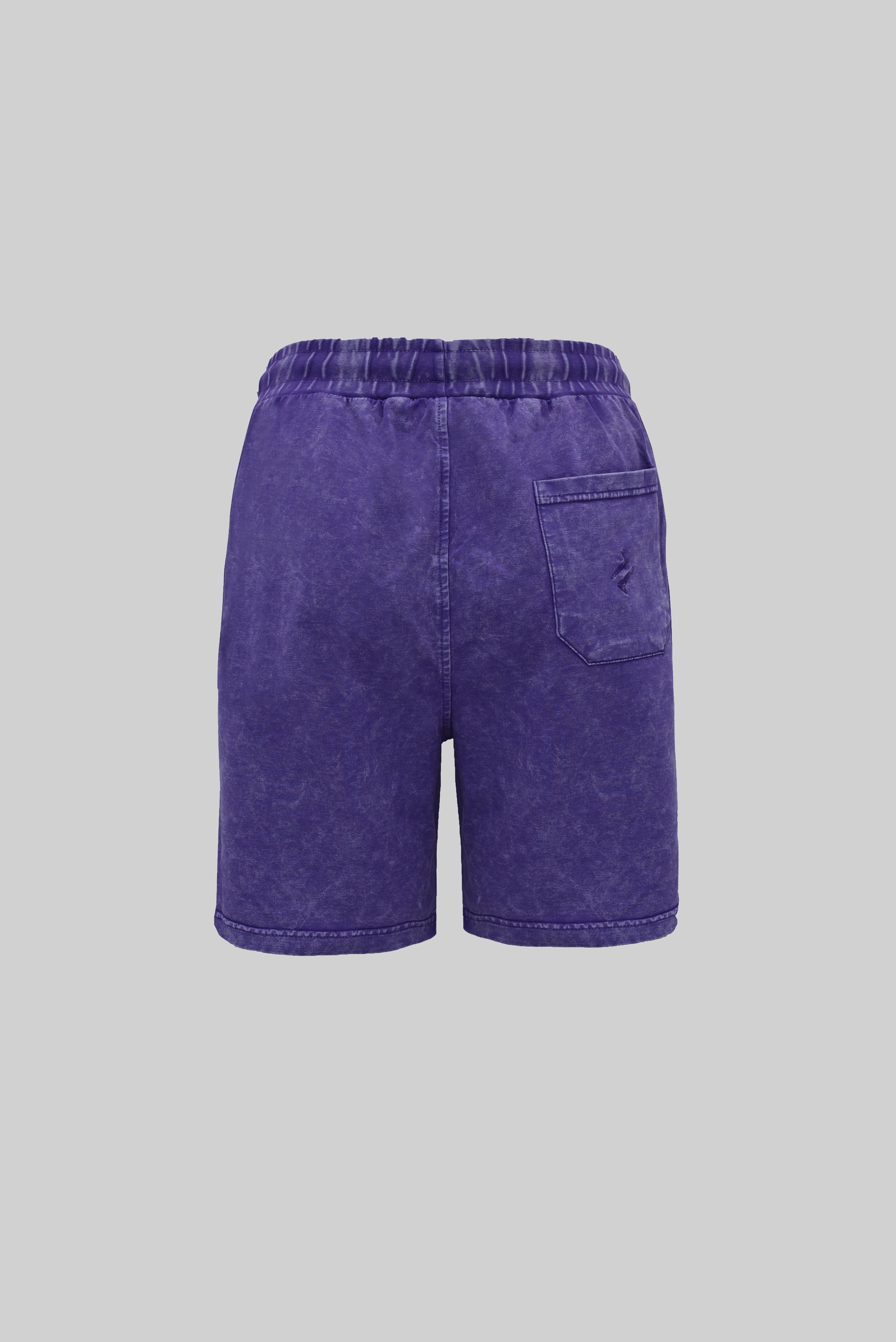 New Purple Yıkamalı Relax Fit Şort