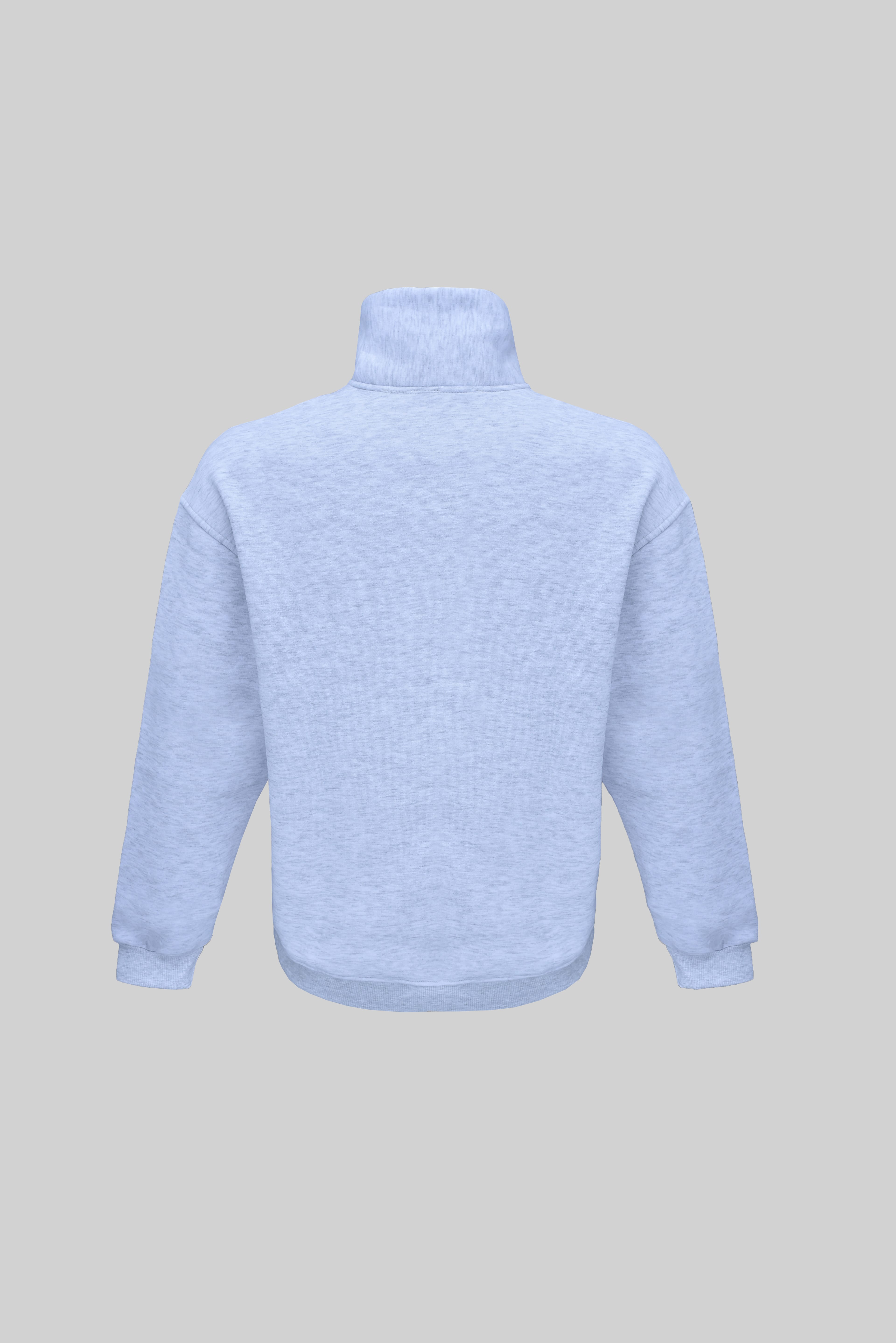 Half Zip Sweatshirt Gri Melanj