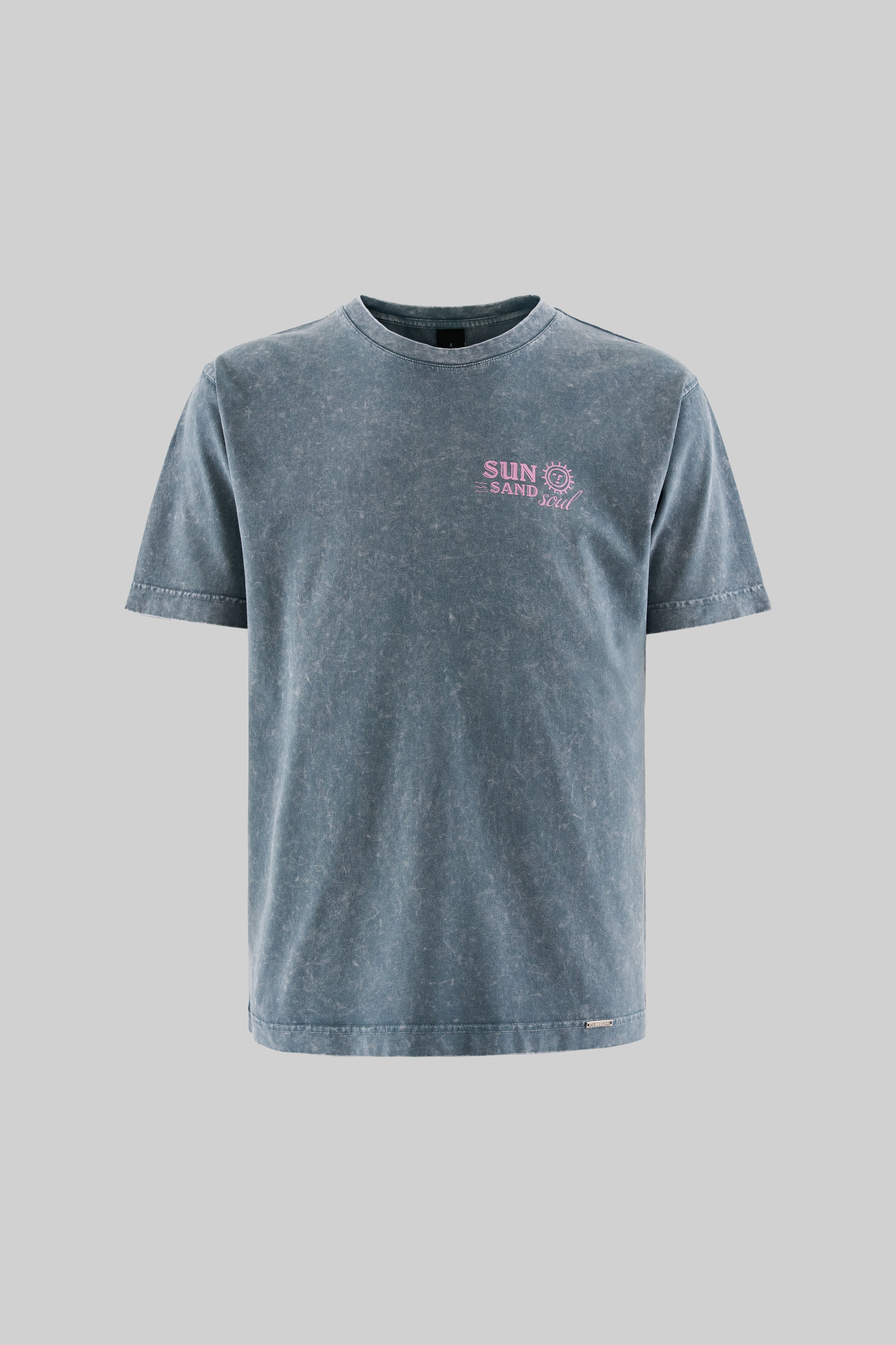 Sun Sand Soul Antrasit Yıkamalı Oversize Tshirt