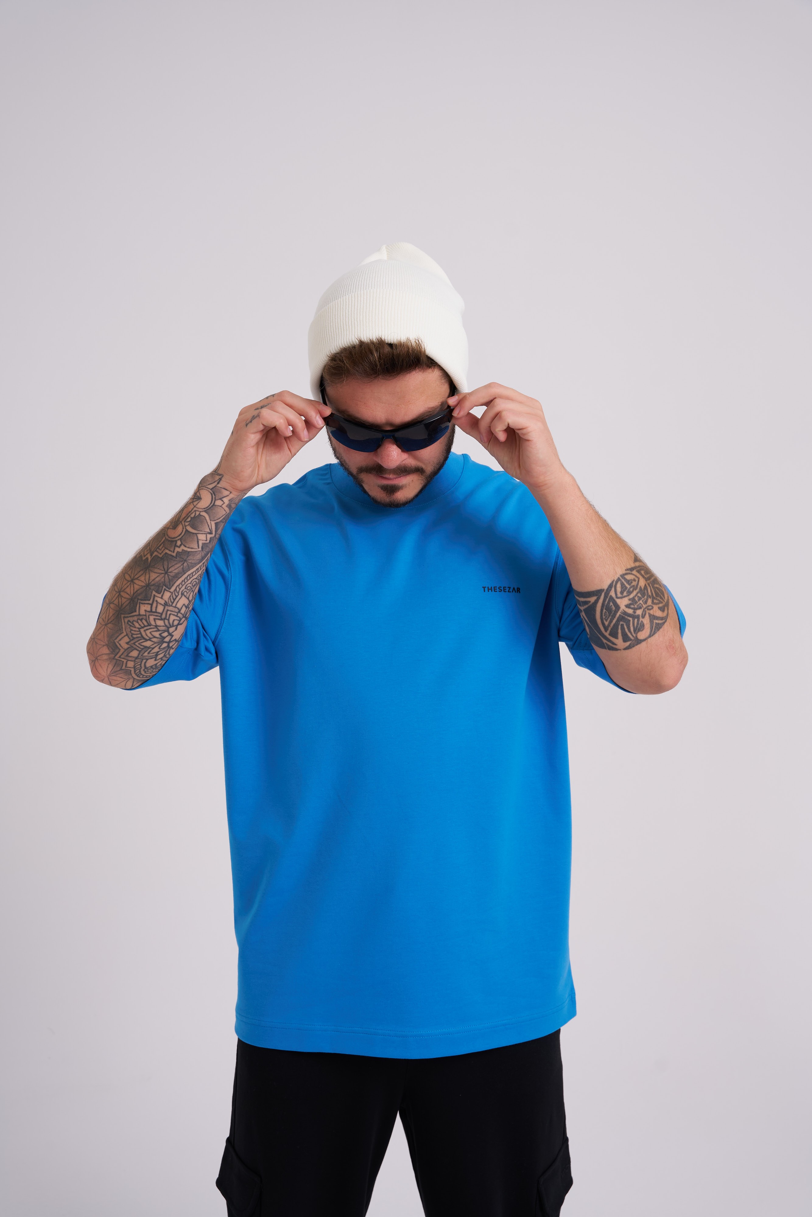 Filipin Mavi Oversize Tshirt