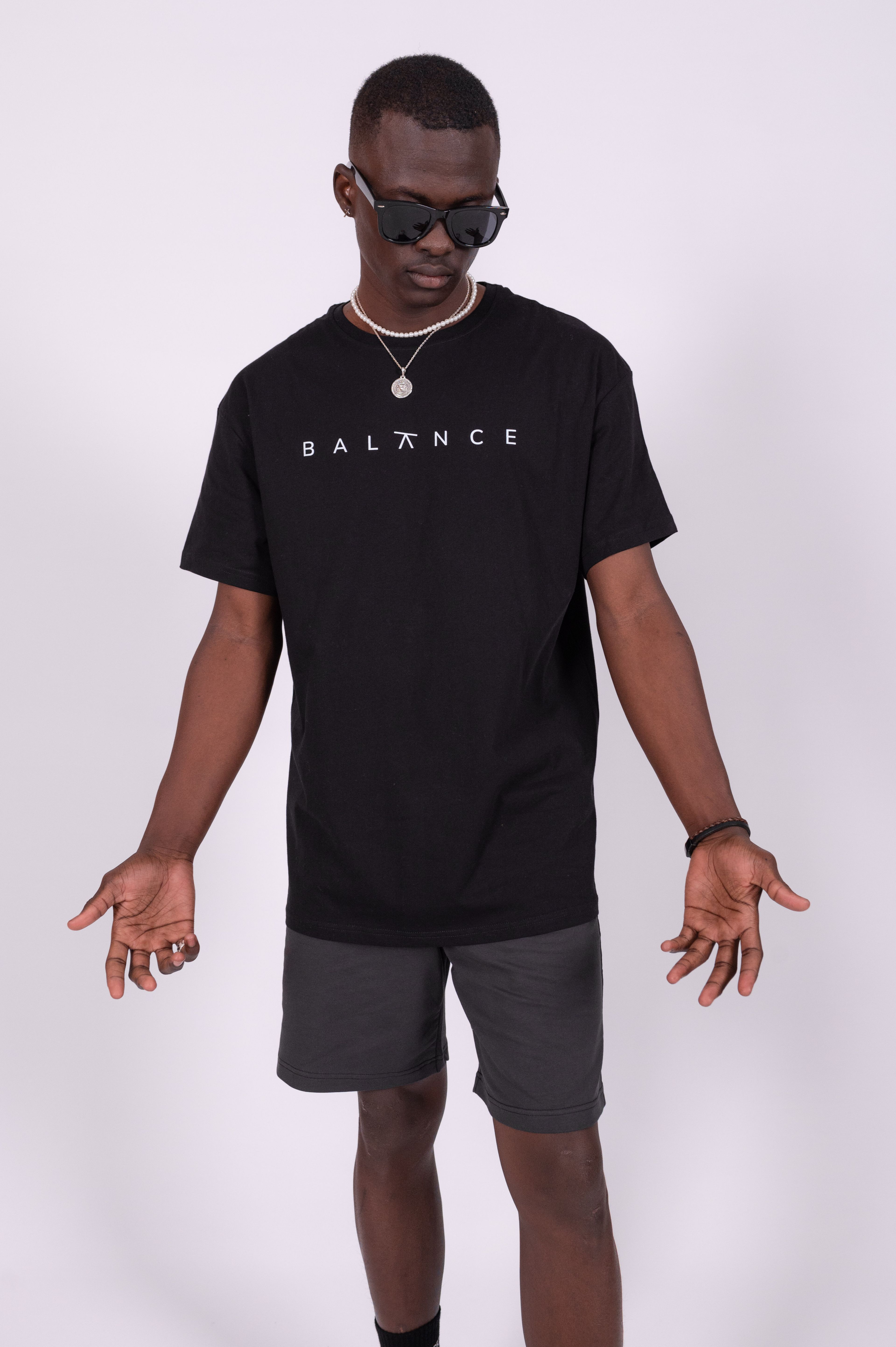 Balance Siyah Oversize Tshirt