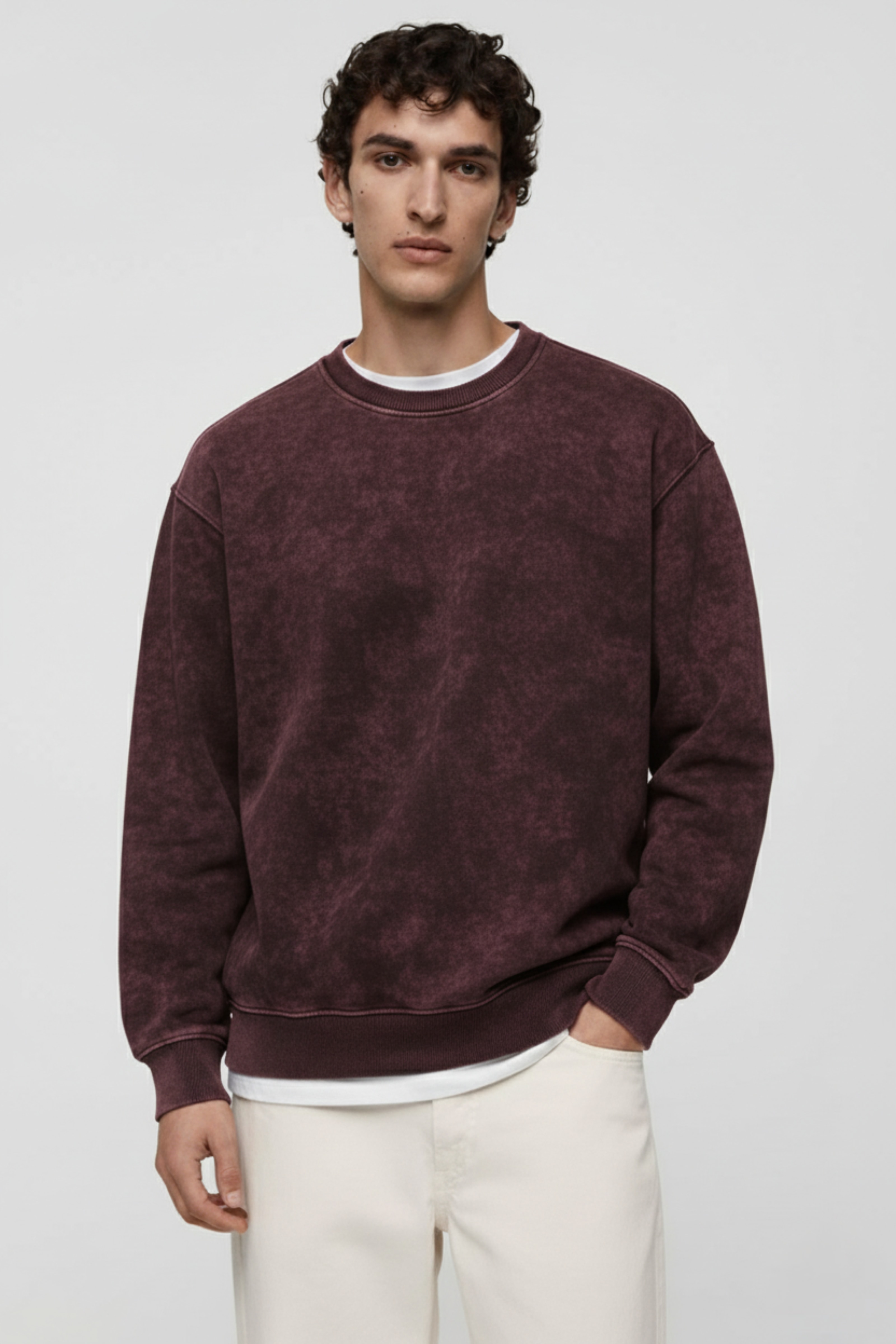Coffee Basic Yıkamalı Sweatshirt