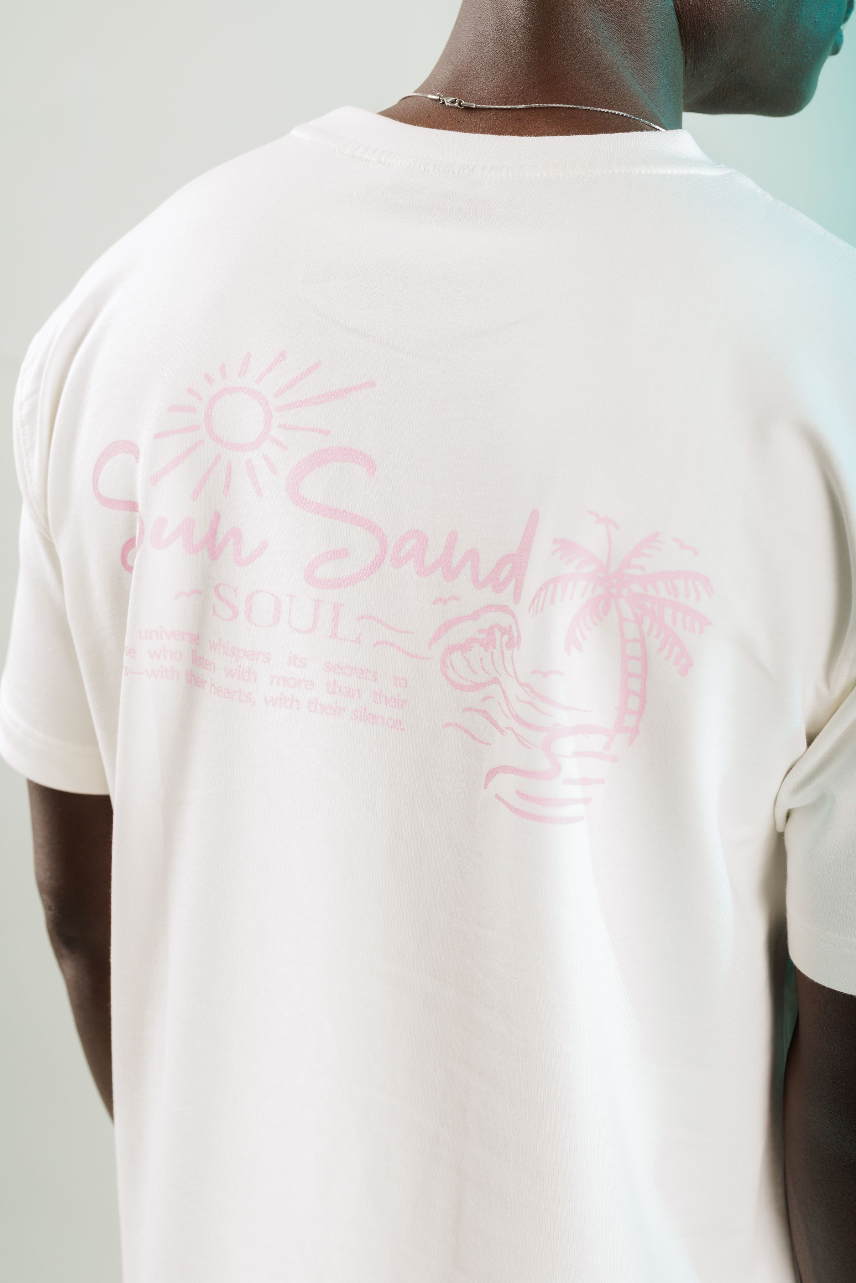 Sun Sand Soul Ekru Oversize Tshirt