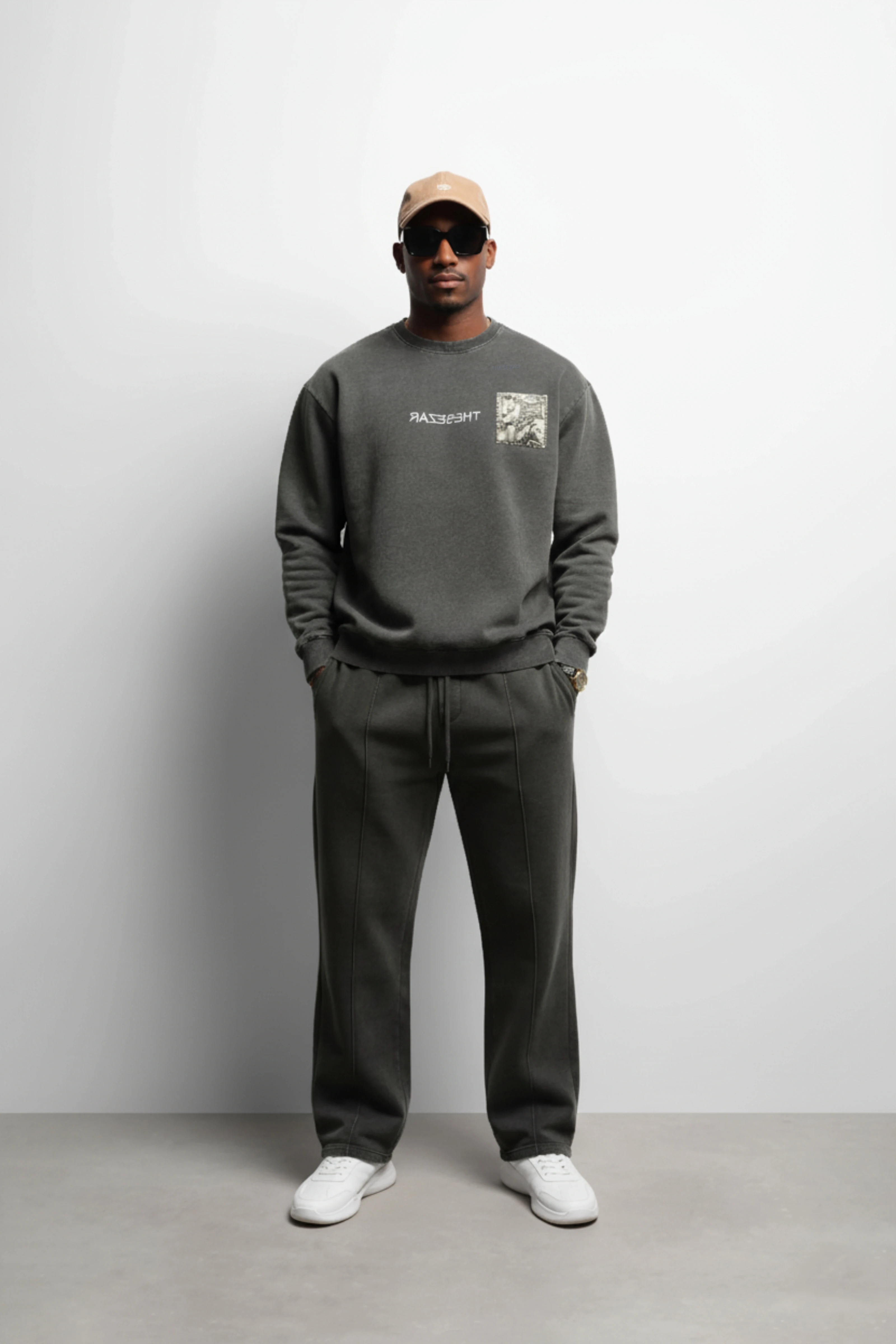 Gympie Yıkamalı Şardonlu Füme Sweatshirt