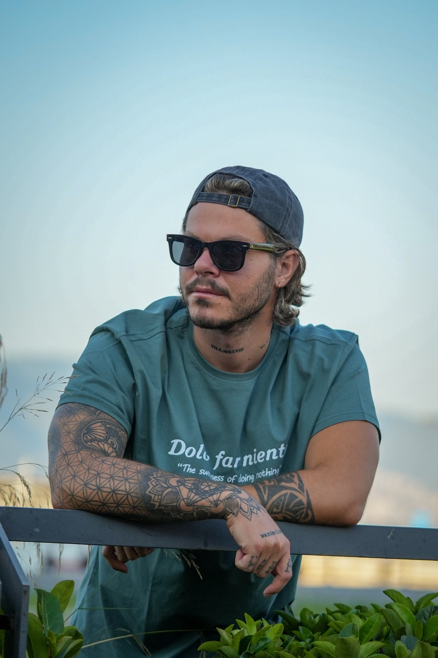 Dolce Far Niente Oversize Antrasit Yeşil Tshirt