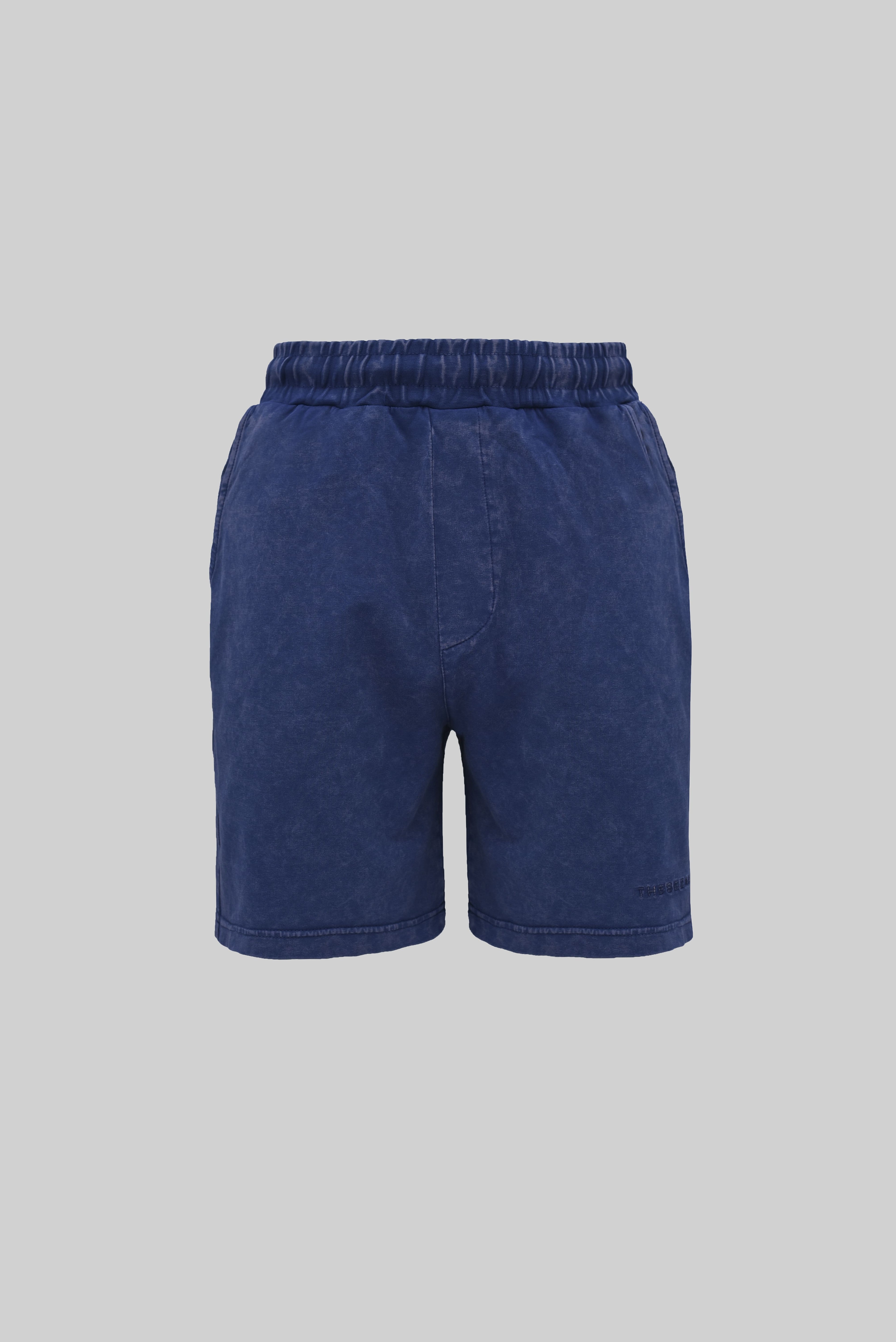  Midnight Blue Yıkamalı Relax Fit Şort