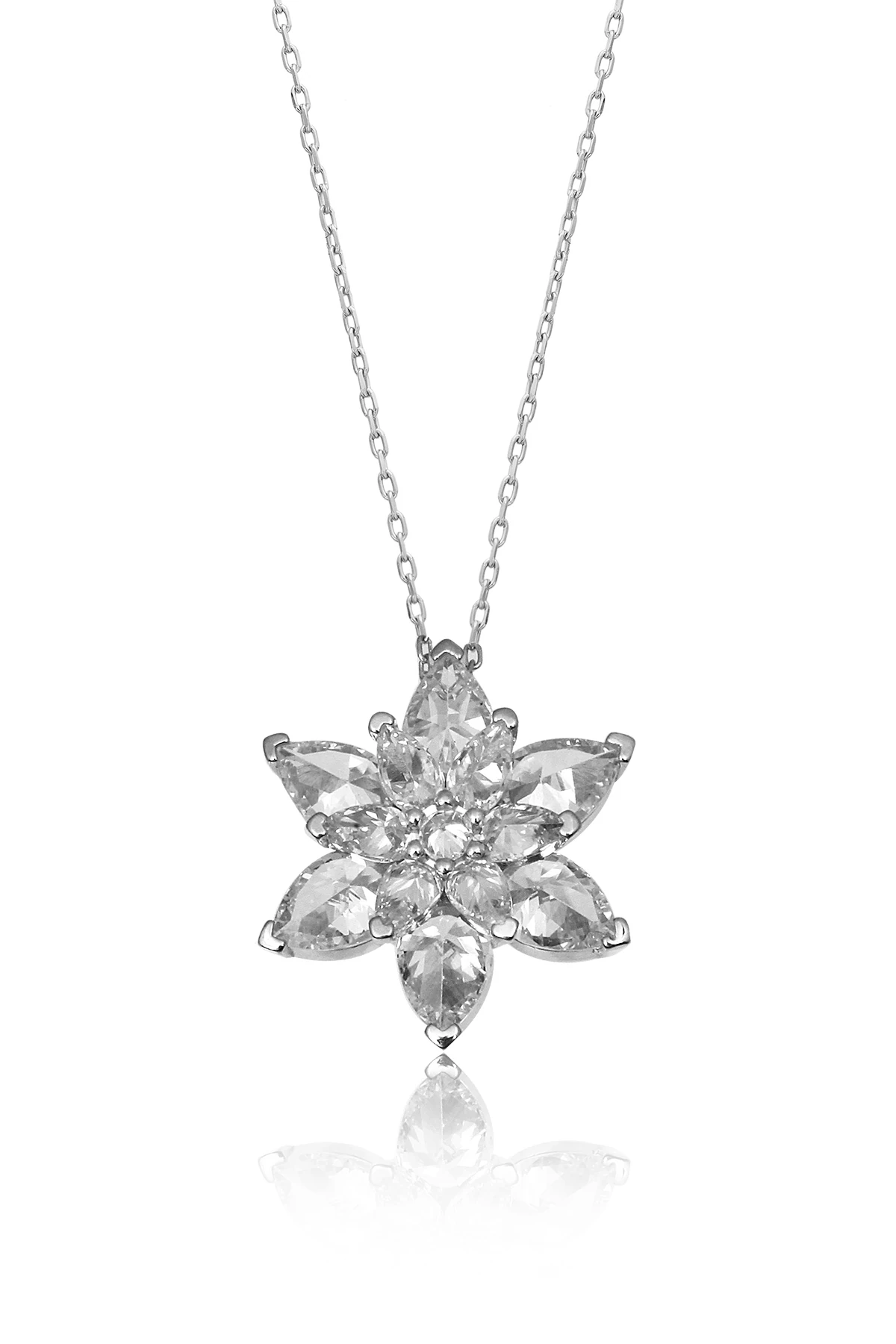 LOTUS ÇİÇEĞİ KOLYE | 925 Ayar Gümüş Kolye