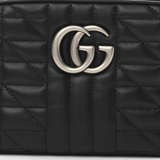 Gucci Calfskin Matelasse Aria Small GG Marmont Chain Shoulder Bag