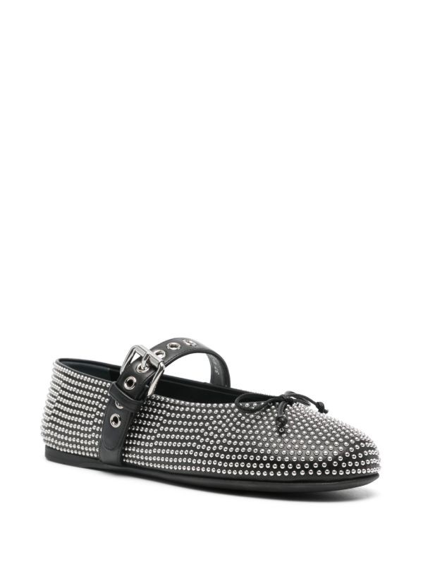  Miu Miu stud-embellished ballerina shoes