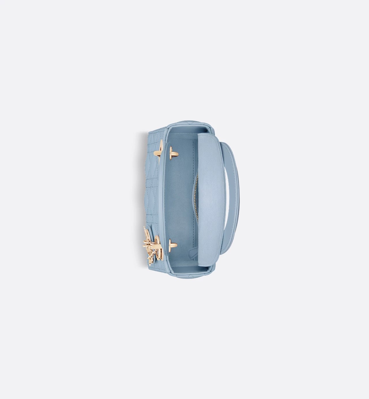 Mini Lady Dior Bag Pale Blue Cannage Lambskin