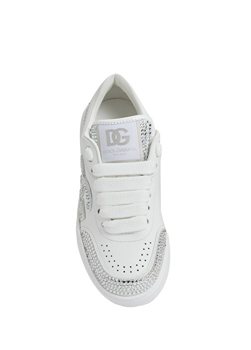 Dolce & Gabbana Rhinestone-Embellished Leather Sneaker