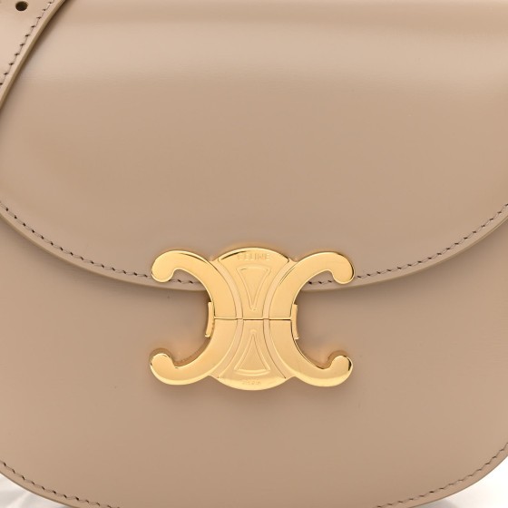 Celine Beige Leather Besace Triompche Bag