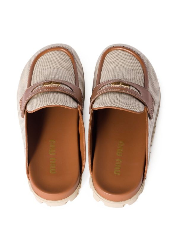 Miu Miu canvas mules