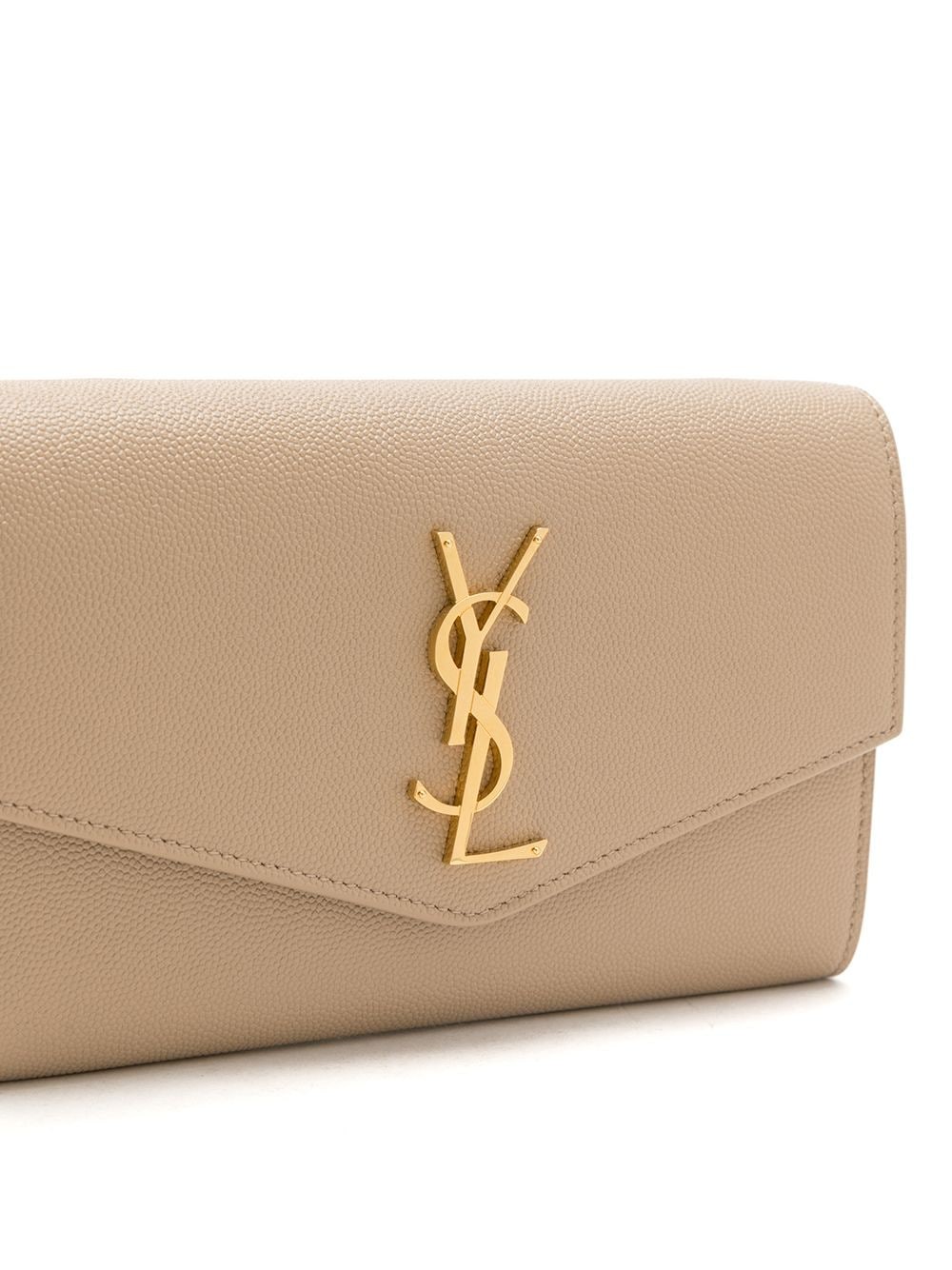 Saint Laurent Uptown envelope leather clutch bag