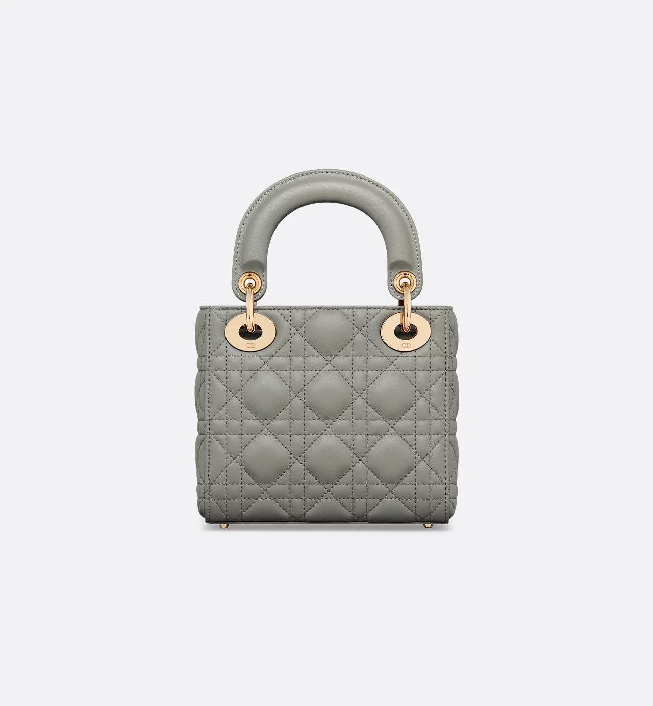 Christian Dior Mini Lady Dior Bag Stone Gray Cannage Lambskin
