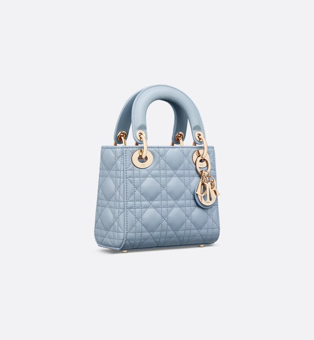 Mini Lady Dior Bag Pale Blue Cannage Lambskin