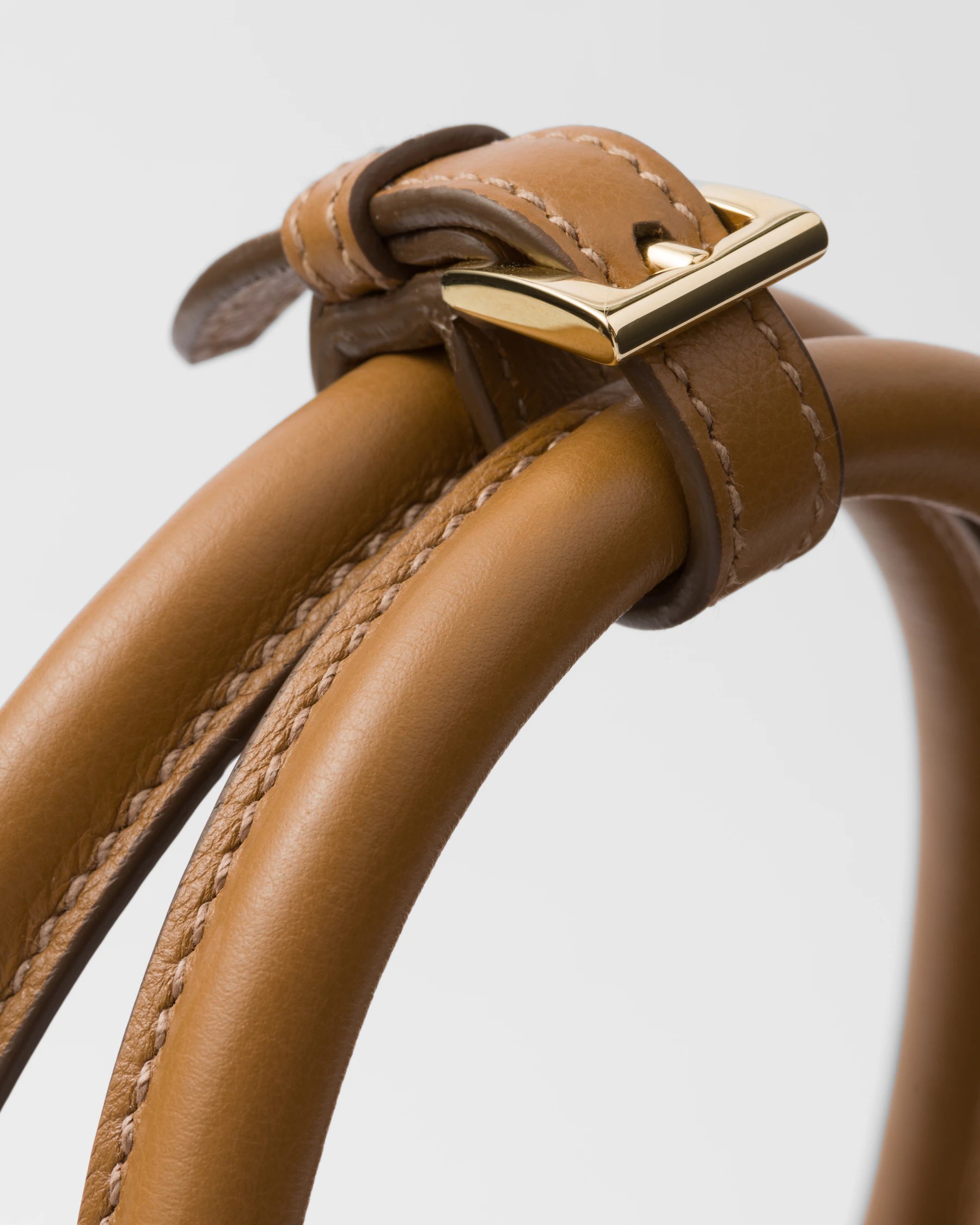 Prada Buckle large leather handbag with belt