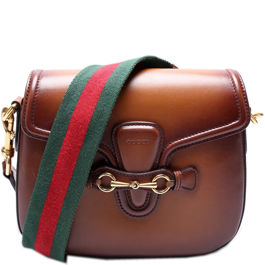 Gucci Brown Ombre Leather Medium Lady Shoulder