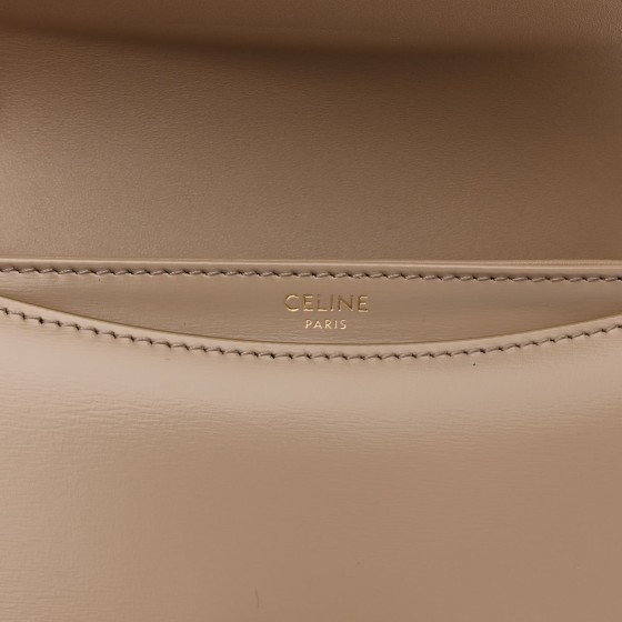 Celine Beige Leather Besace Triompche Bag