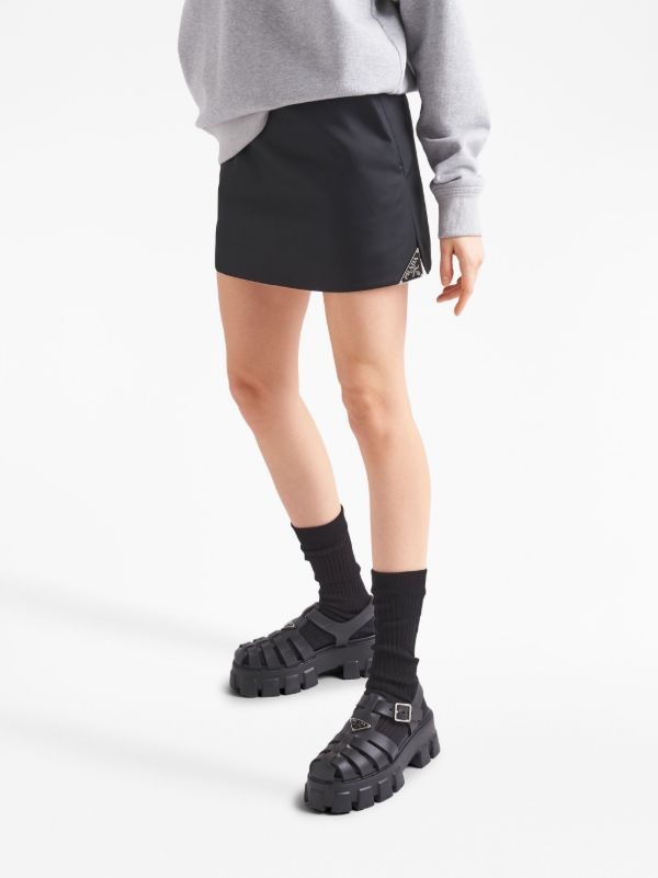 Prada 70mm Monolith caged rubber sandals