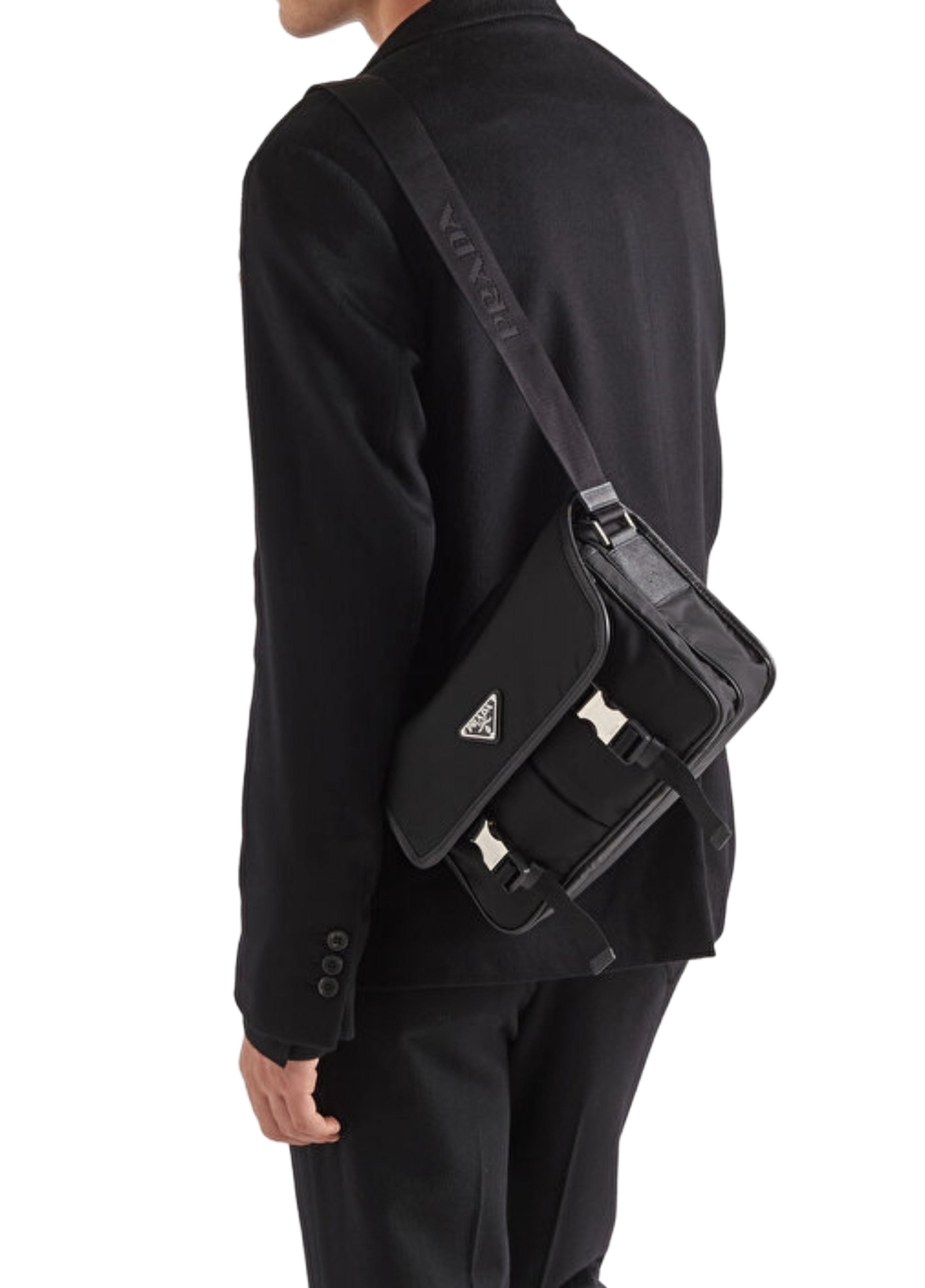 Prada Safety Buckle Shoulder Bag