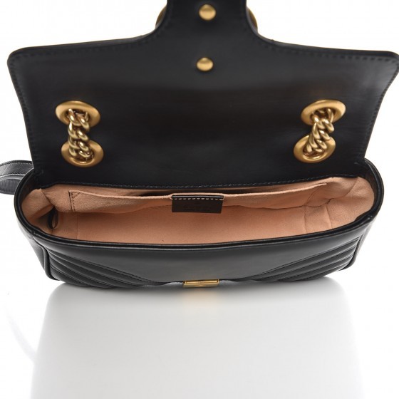 Gucci - GG Marmont Small Matelasse Shoulder Bag Black