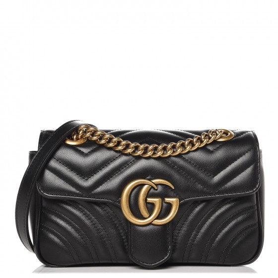 Gucci - GG Marmont Small Matelasse Shoulder Bag Black