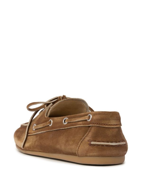Miu Miu logo-embossed suede loafers