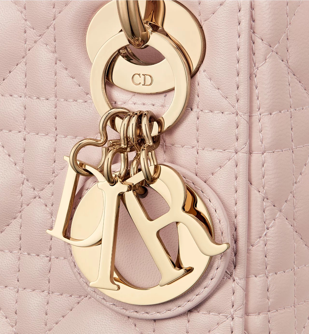 Christian Dior Mini Lady Dior Bag Powder Pink Cannage Lambskin