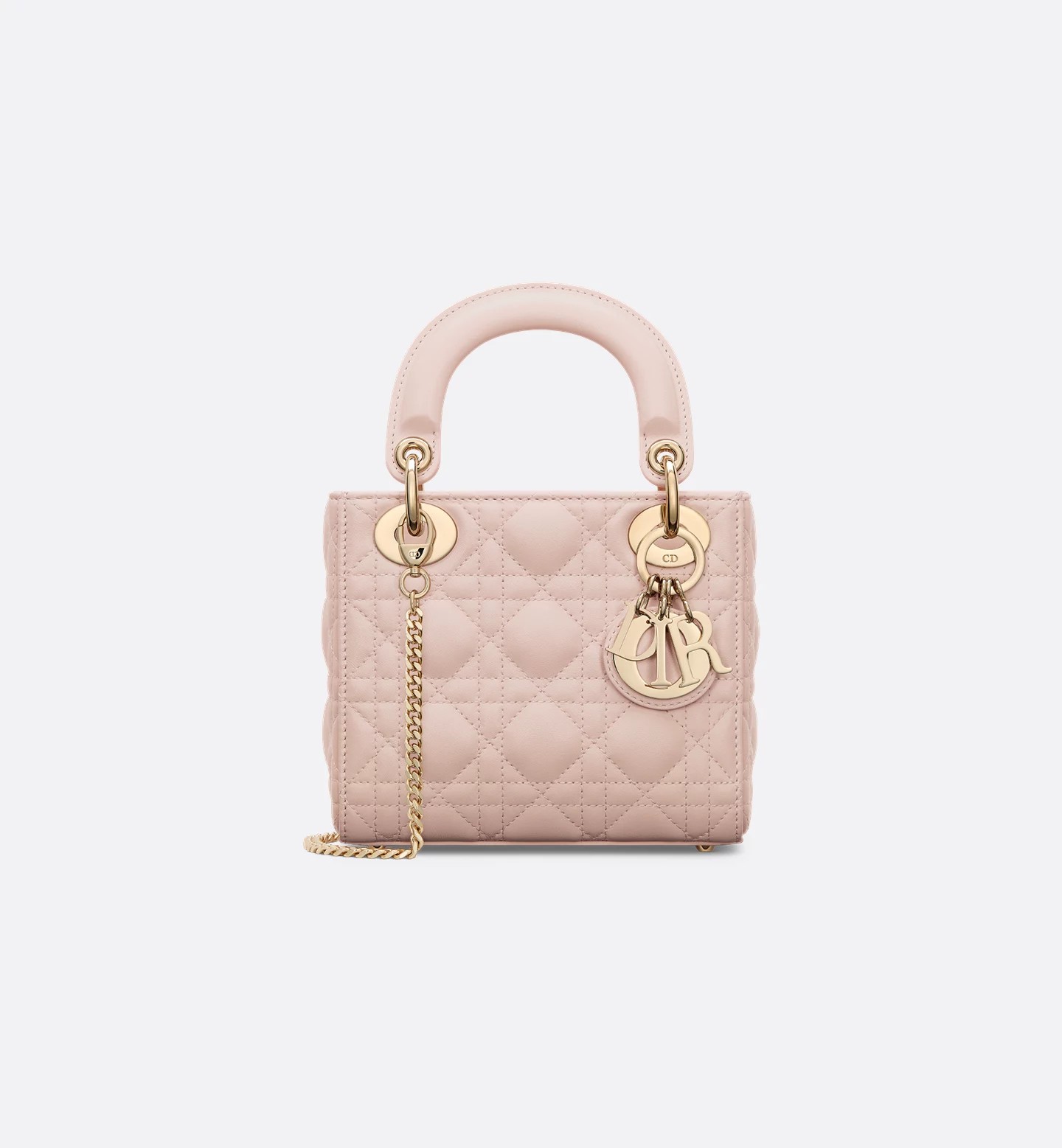 Christian Dior Mini Lady Dior Bag Powder Pink Cannage Lambskin