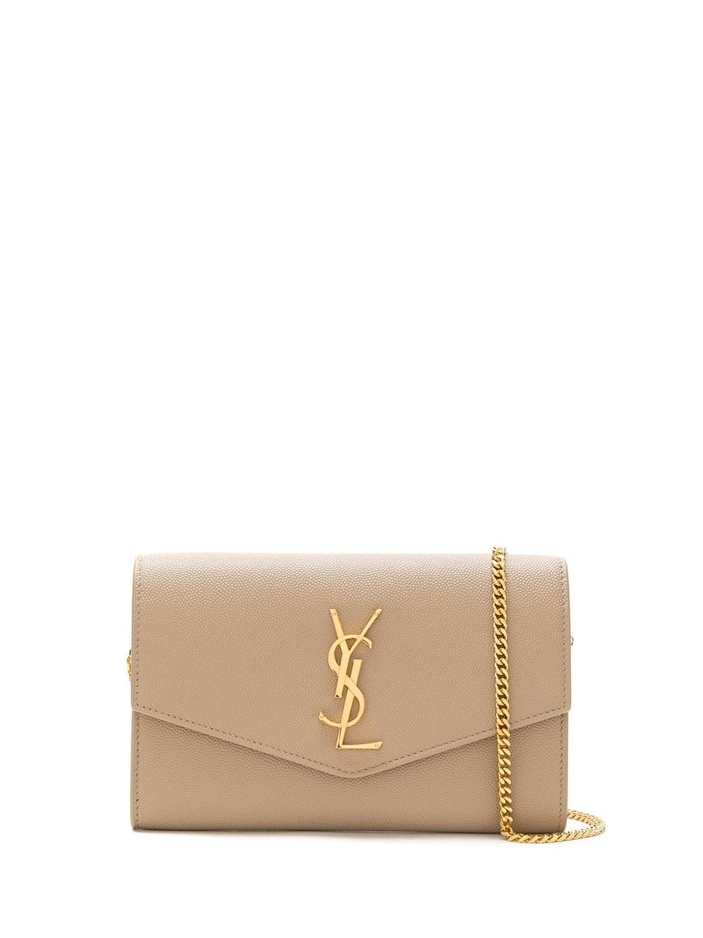 Saint Laurent Uptown envelope leather clutch bag