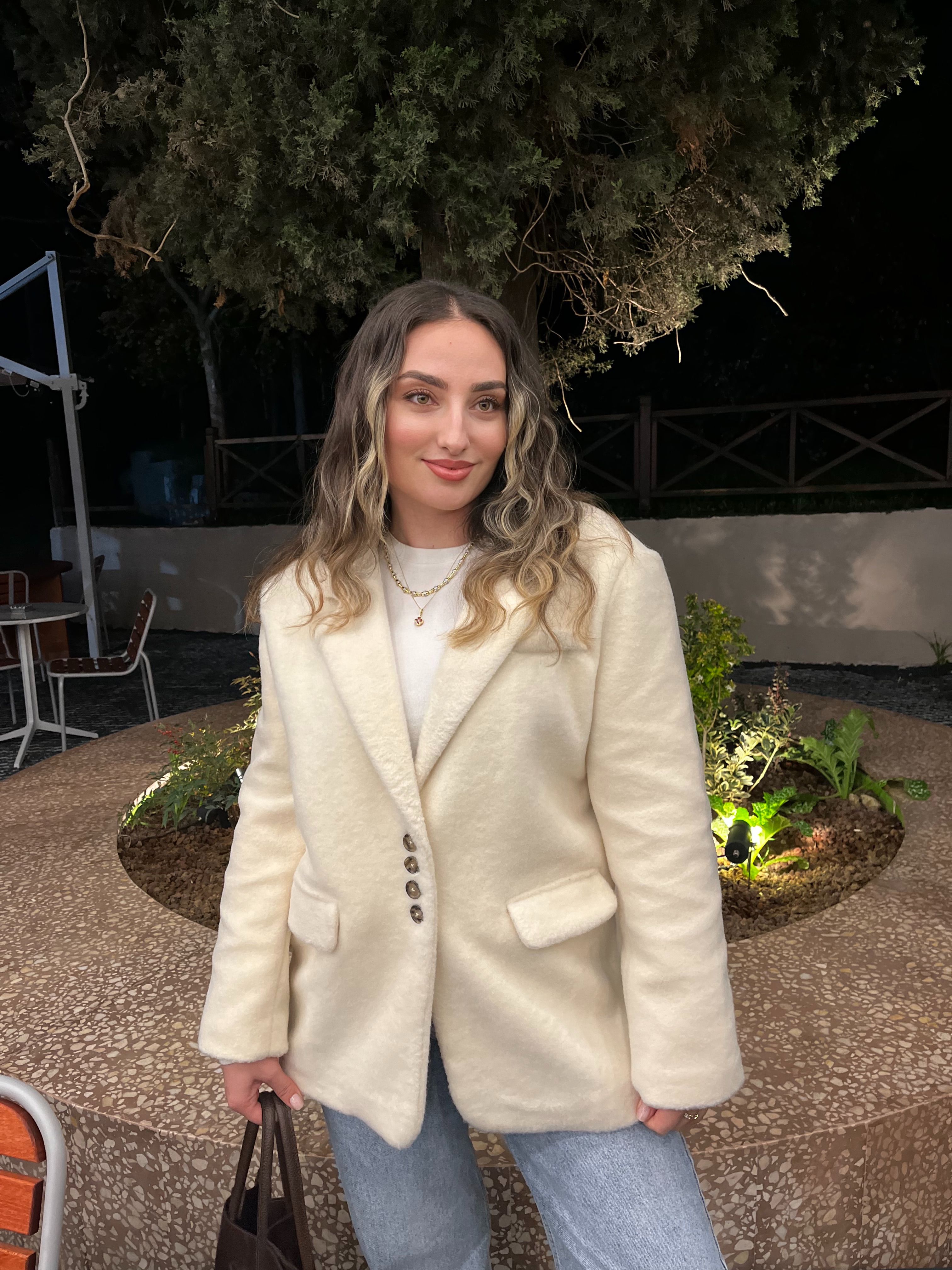 Alaska Kruvaze Ekru Blazer
