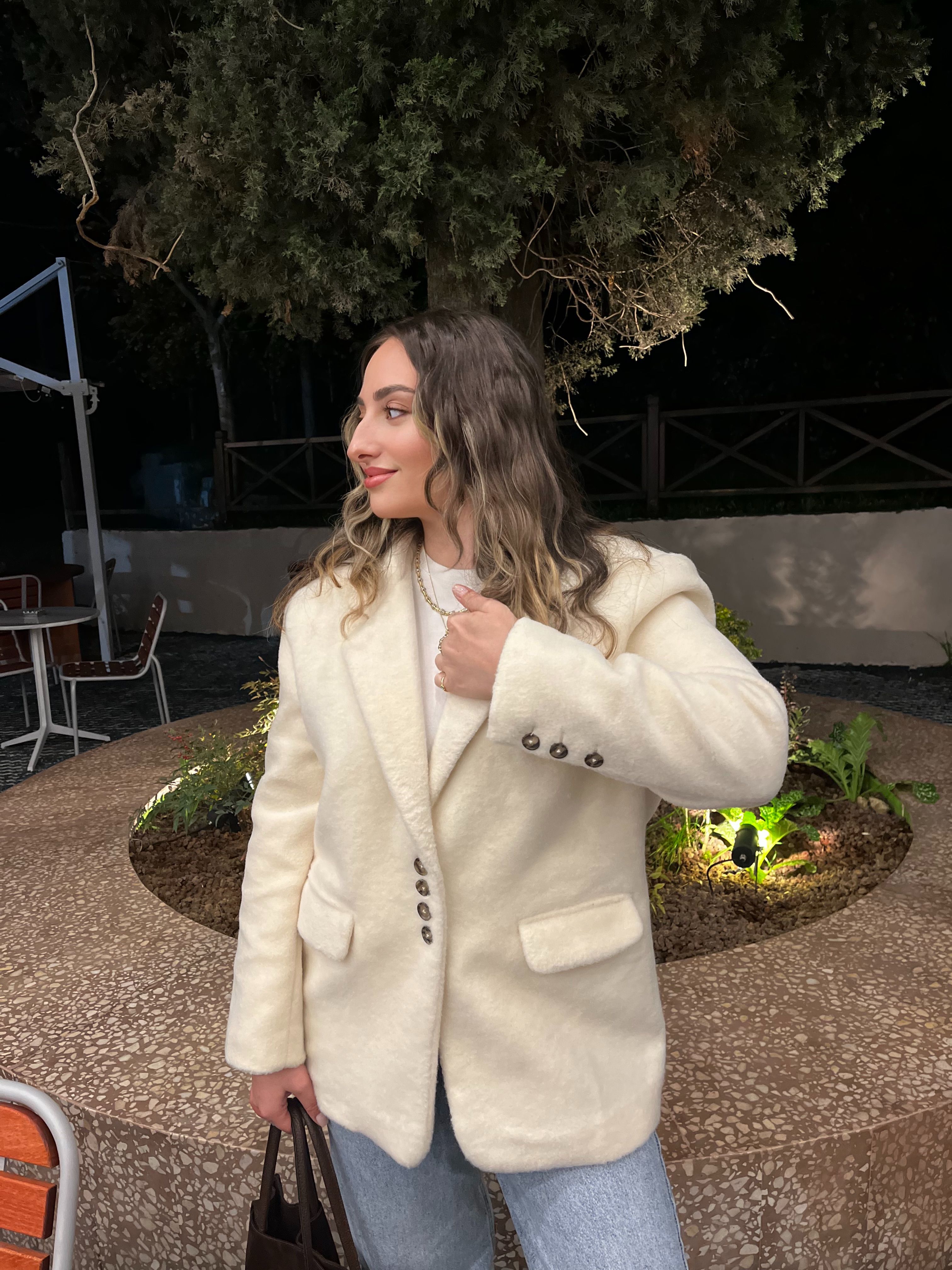 Alaska Kruvaze Ekru Blazer