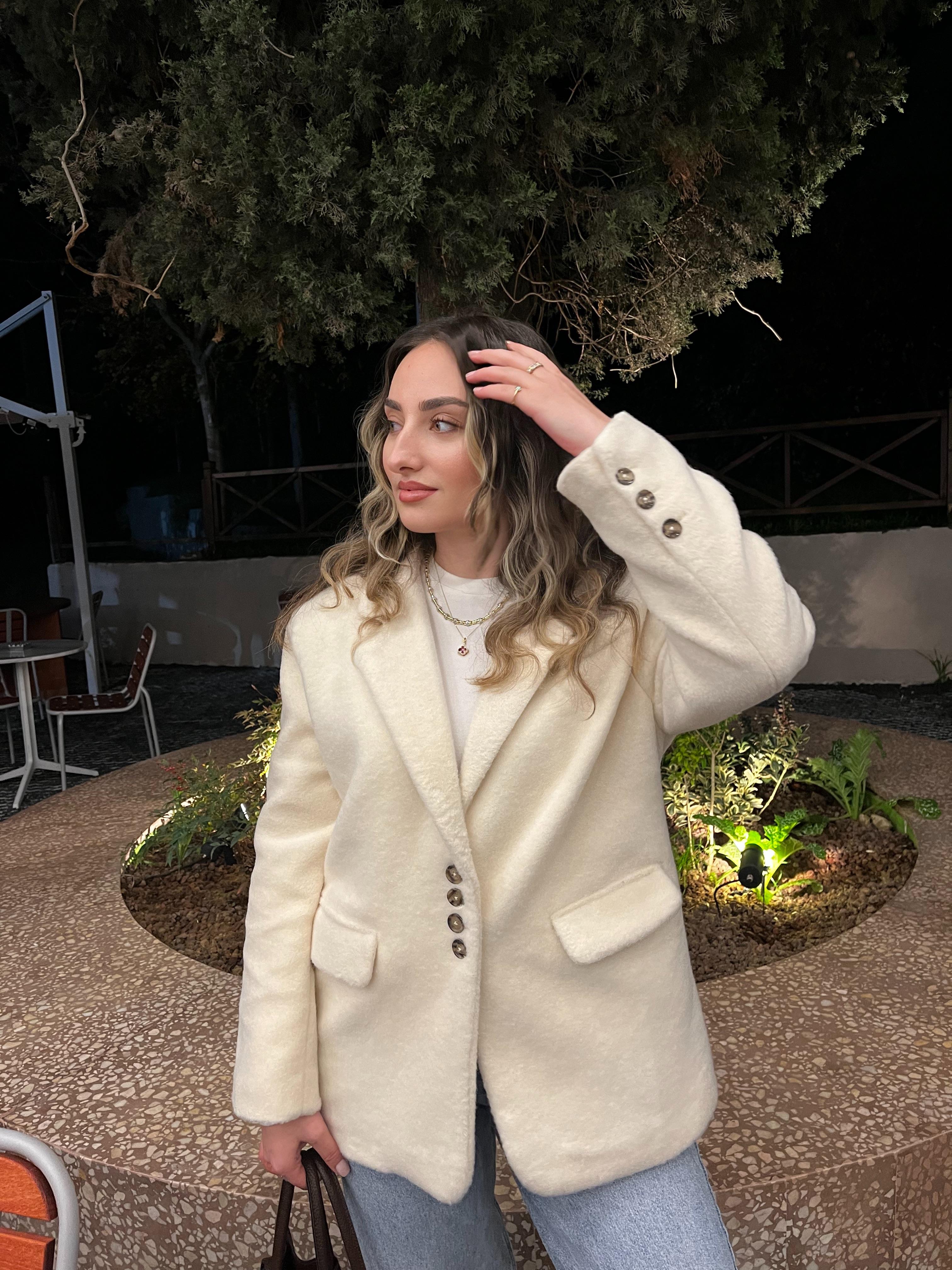 Alaska Kruvaze Ekru Blazer
