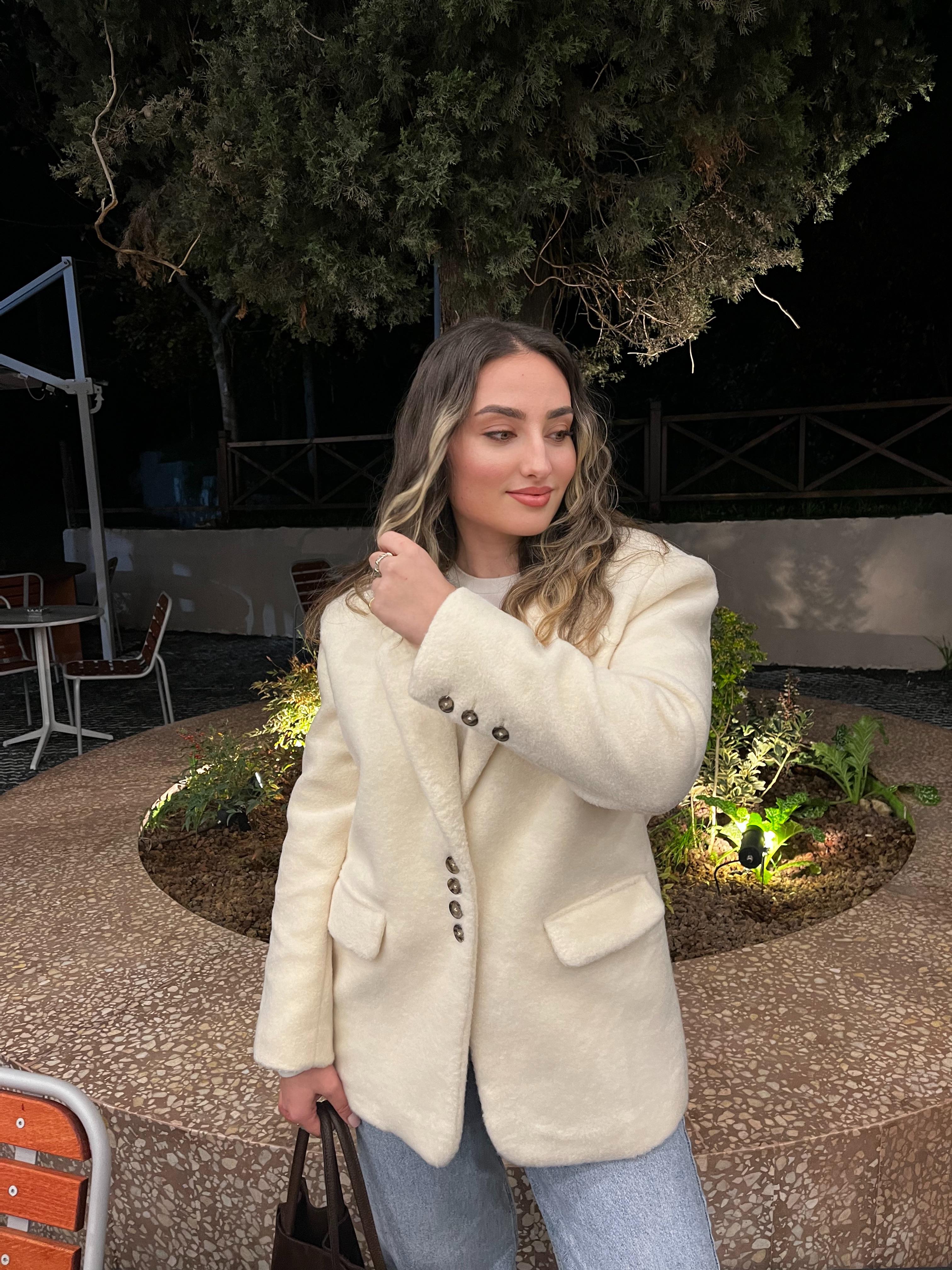 Alaska Kruvaze Ekru Blazer