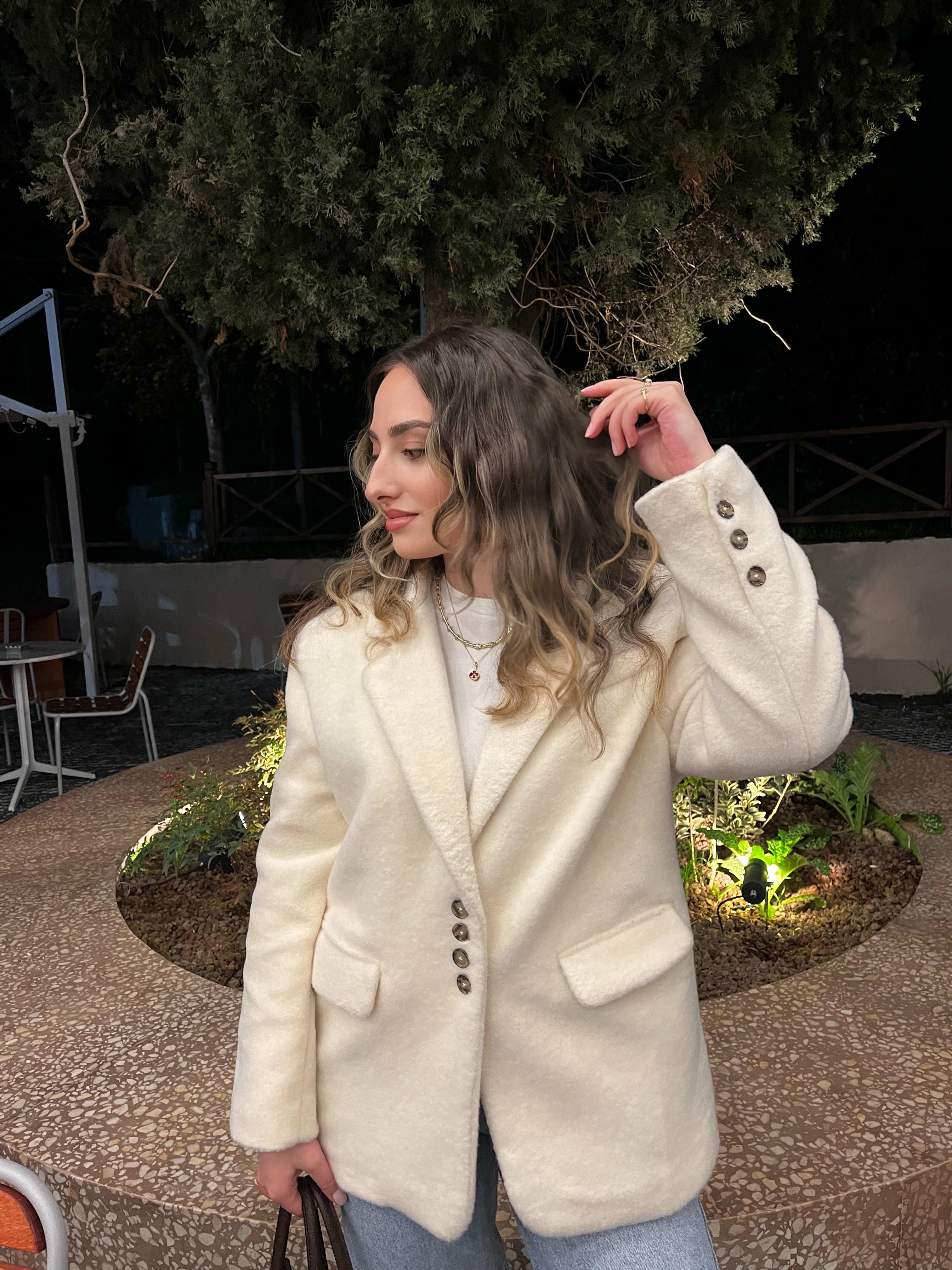 Alaska Kruvaze Ekru Blazer