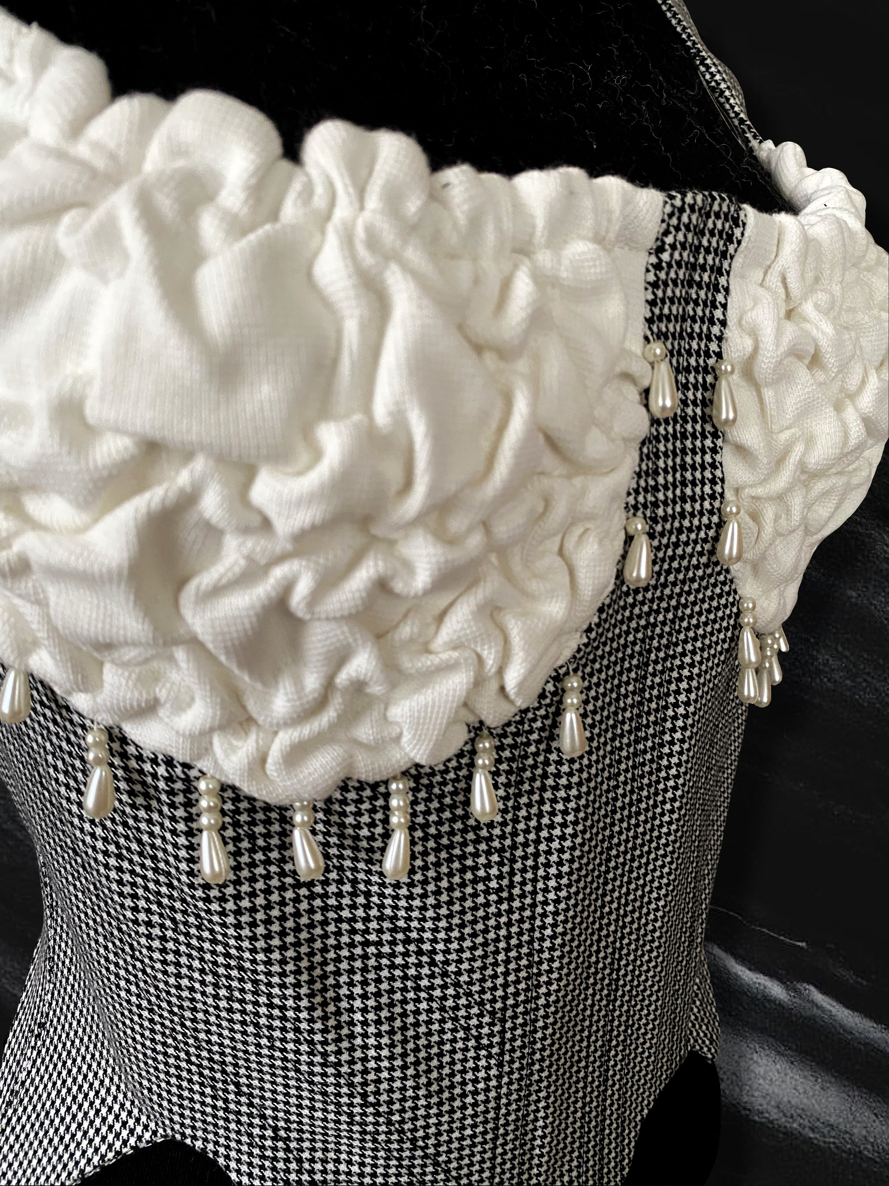 Carmella Houndstooth Pearly Corset