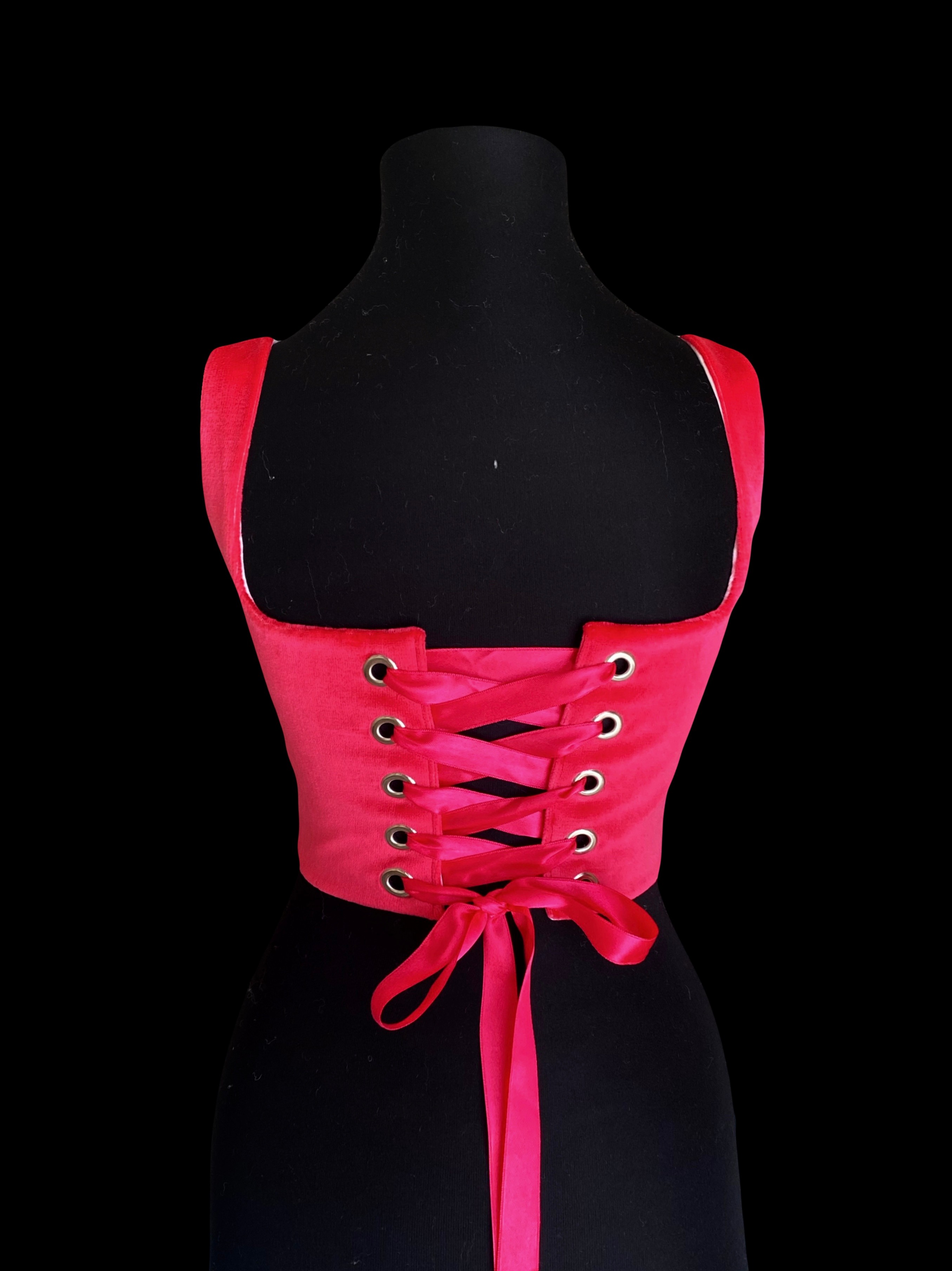 Pinky Velvet  Corset