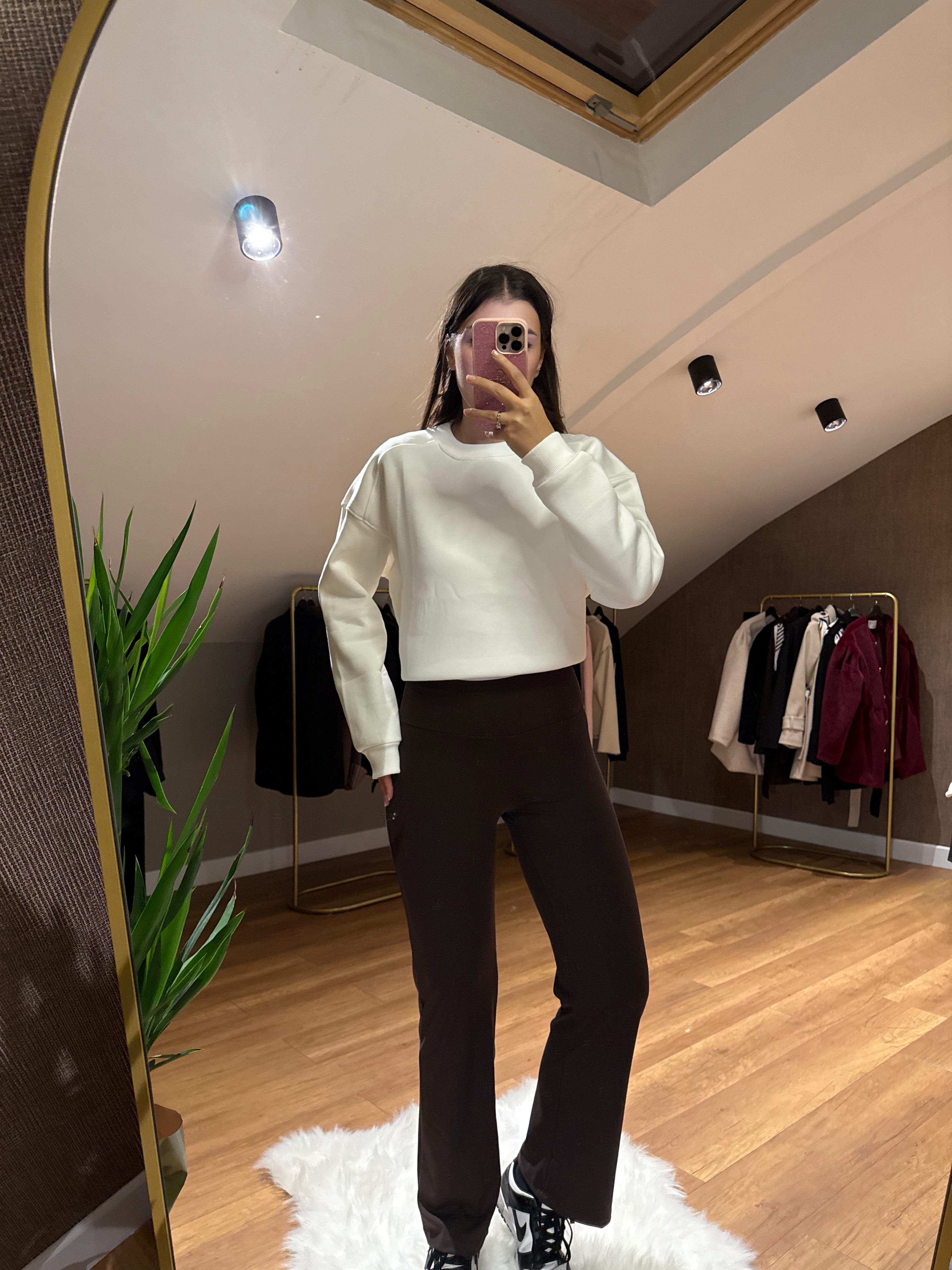 İspanyol Paça Tayt  - Kahverengi